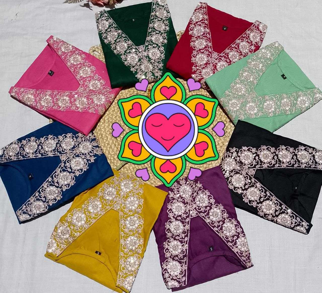 Ynf Cotton KESH550 327 Kurti Wholesale Designer Kurtis Fancy Kurti Embroidered Kurtis Manufacturer- Kapda Export