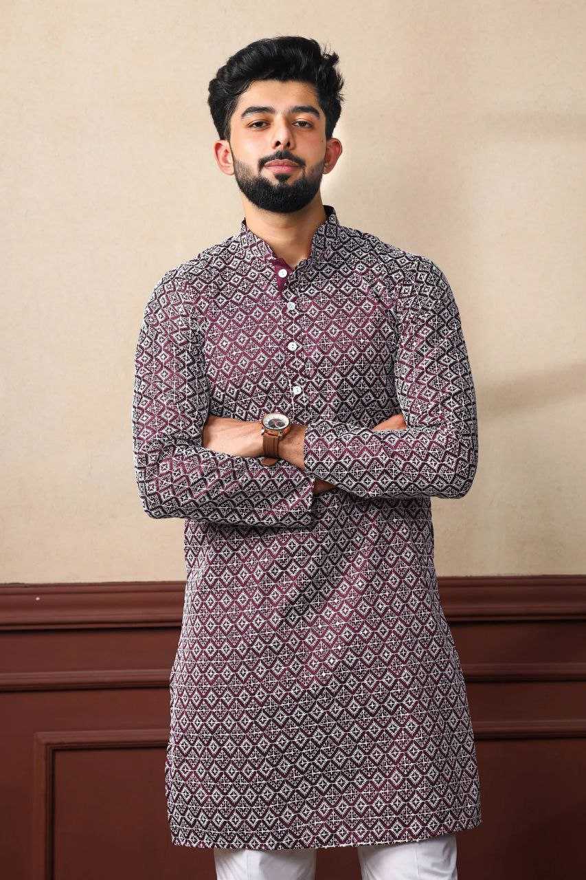 Ynf Cotton KESH552 148 Mens Wear Wholesale Mens Kurtas Men Wedding kurta Embroidered Kurta Pajama Manufacturer- Kapda Export