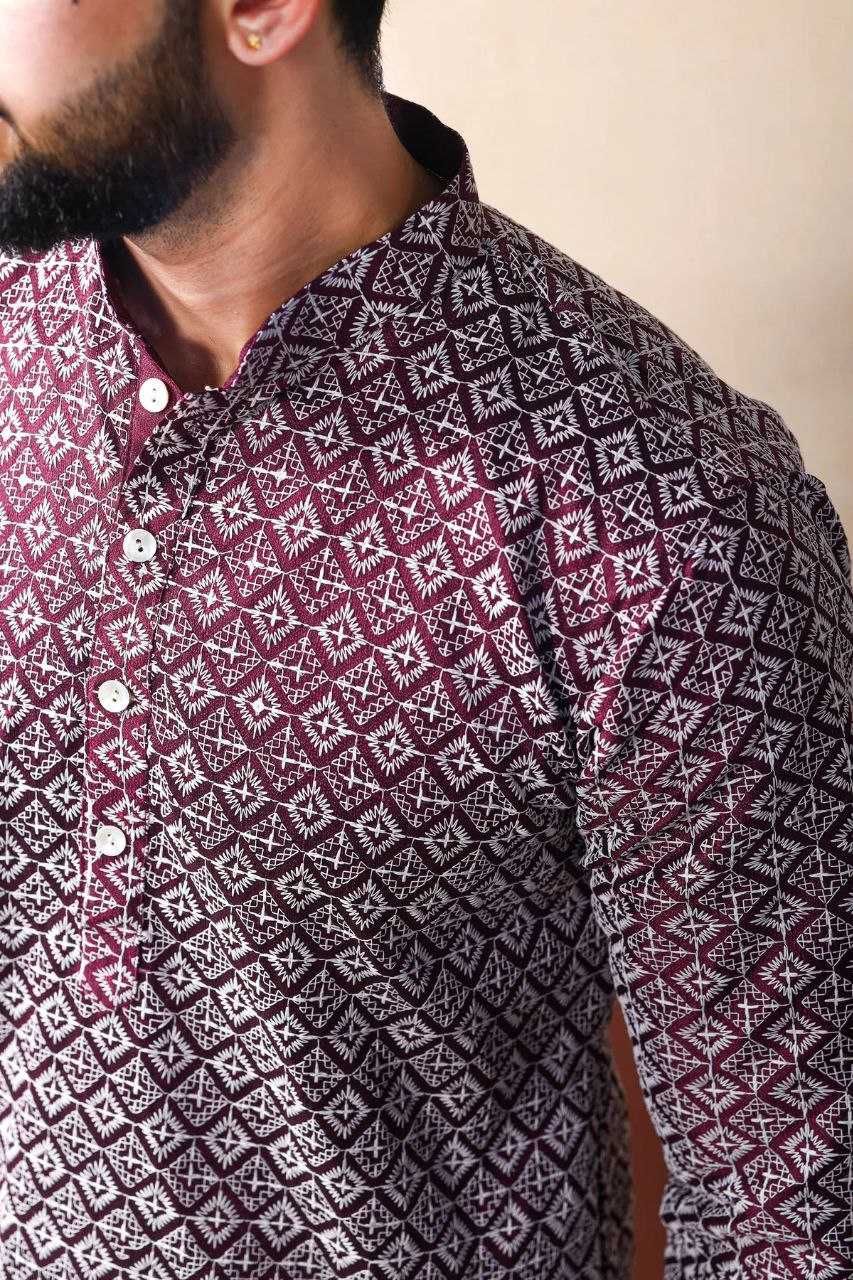 Ynf Cotton KESH552 148 Mens Wear Wholesale Mens Kurtas Men Wedding kurta Embroidered Kurta Pajama Manufacturer- Kapda Export