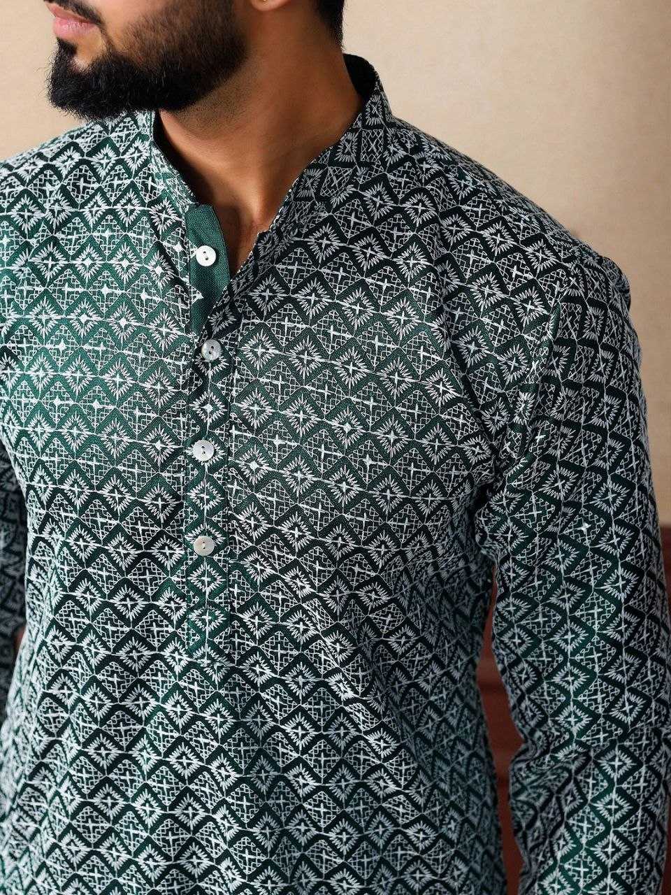 Ynf Cotton KESH552 148 Mens Wear Wholesale Mens Kurtas Men Wedding kurta Embroidered Kurta Pajama Manufacturer- Kapda Export