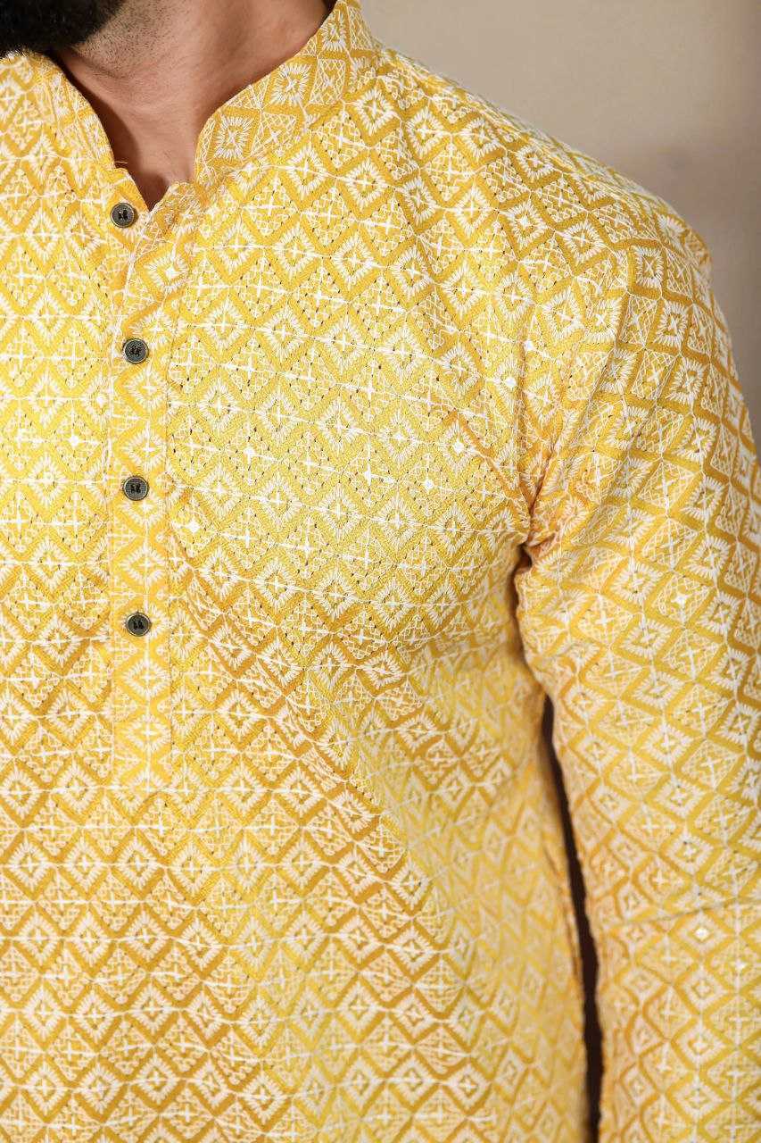 Ynf Cotton KESH552 148 Mens Wear Wholesale Mens Kurtas Men Wedding kurta Embroidered Kurta Pajama Manufacturer- Kapda Export