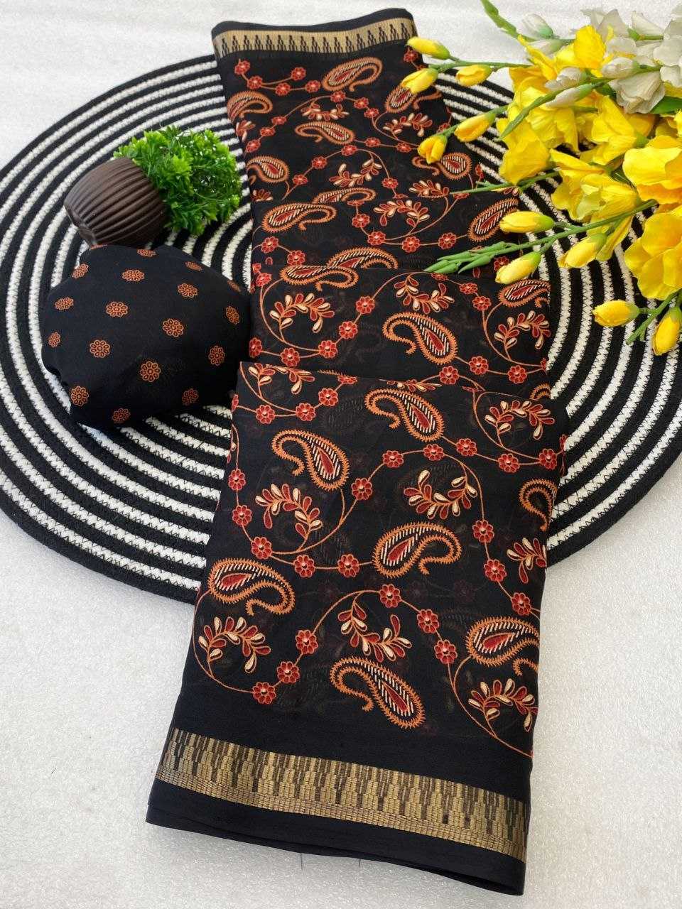 Ynf Cotton KESH554 AMBA Sarees Wholesale Designer Sarees Kalamkari Sarees Zari Border Sarees Manufacturer- Kapda Export