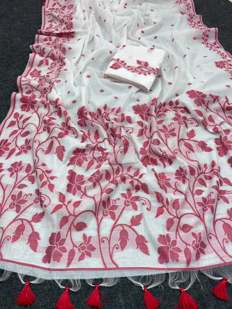 Ynf Cotton KESH592 Raeesa Sarees Festive Collections Wholesale Designer Sarees White Sarees Cotton Sarees Manufacturer- Kapda Export