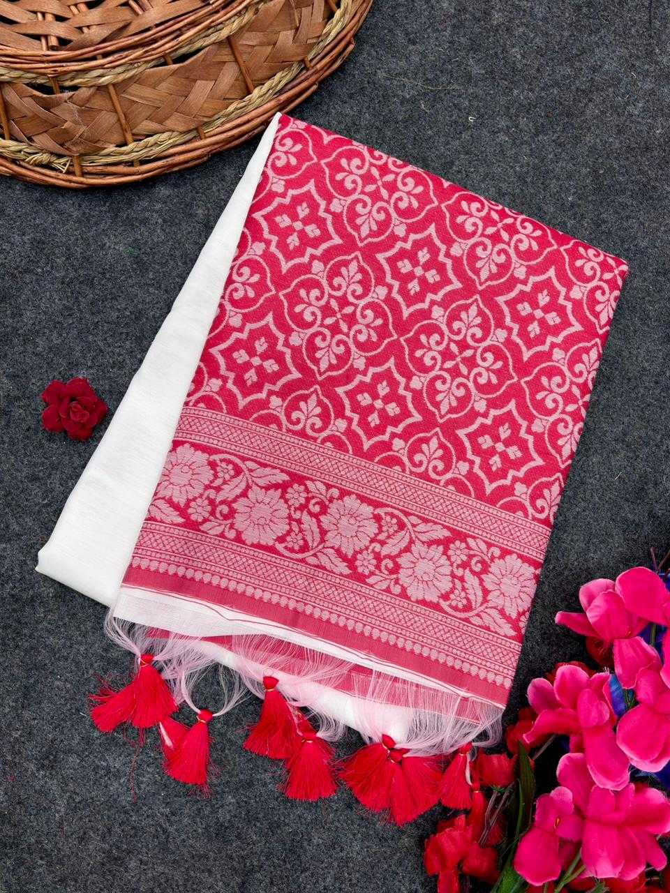 Ynf Cotton KESH592 Raeesa Sarees Festive Collections Wholesale Designer Sarees White Sarees Cotton Sarees Manufacturer- Kapda Export