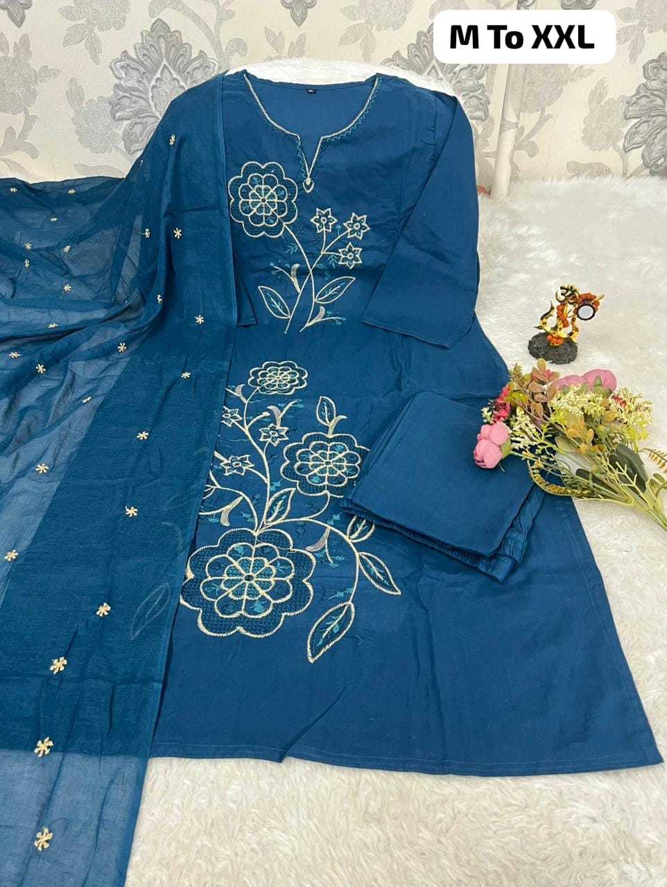 Ynf Cotton KESH594 Anum Kurti Wholesale Designer Kurtis Cotton Kurtis Embroidered Kurtis Manufacturer- Kapda Export