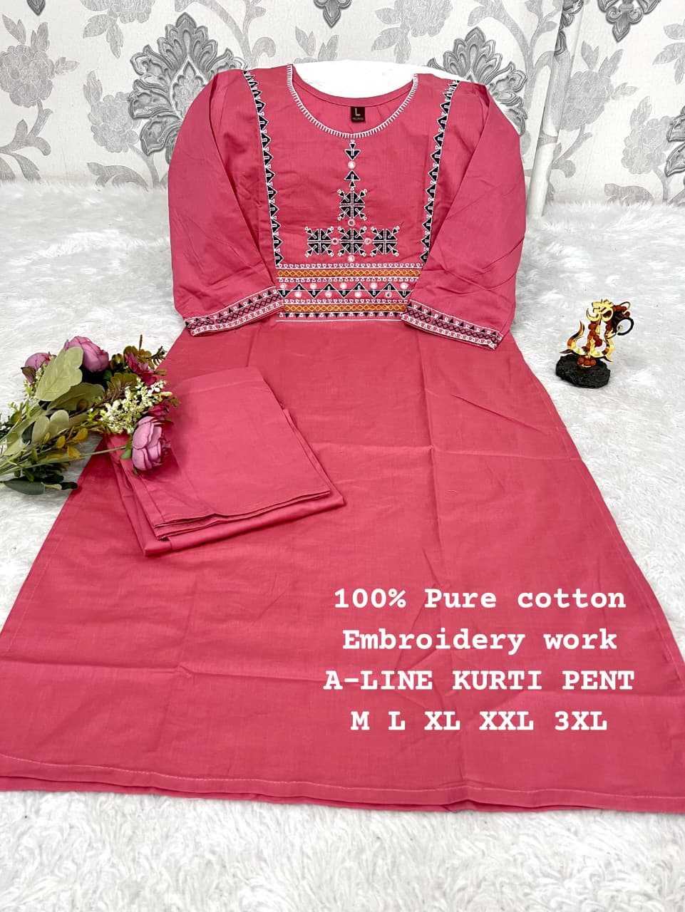 Ynf Cotton KESH594 Ishrat Kurti Wholesale Designer Kurtis Cotton Kurtis Ladies Kurti Manufacturer- Kapda Export