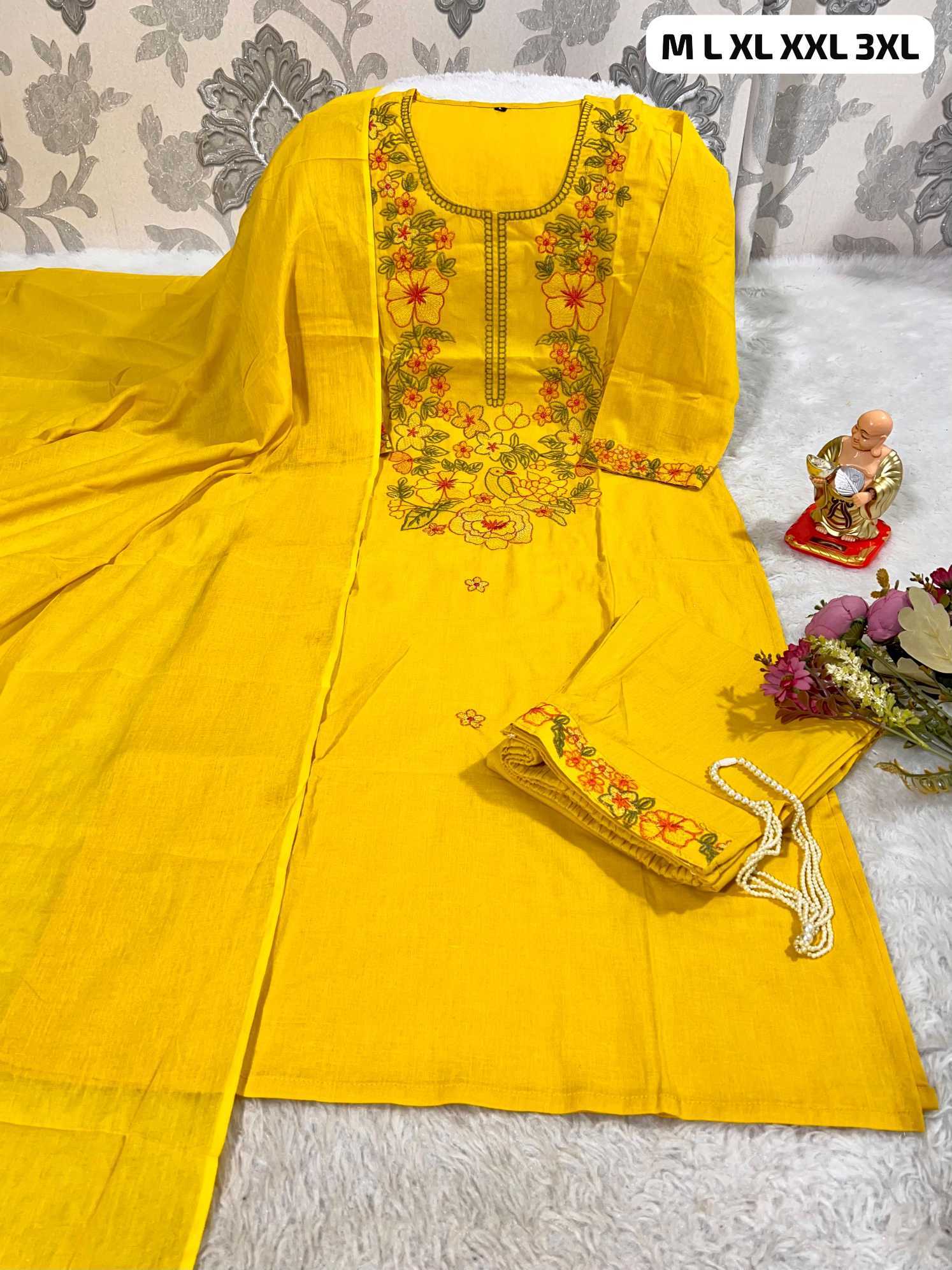 Ynf Cotton KESH594 Kaashvi Kurti Plus Size Collections Wholesale Cotton Kurtis Handloom Kurtis Kurti With Palazzo Manufacturer- Kapda Export