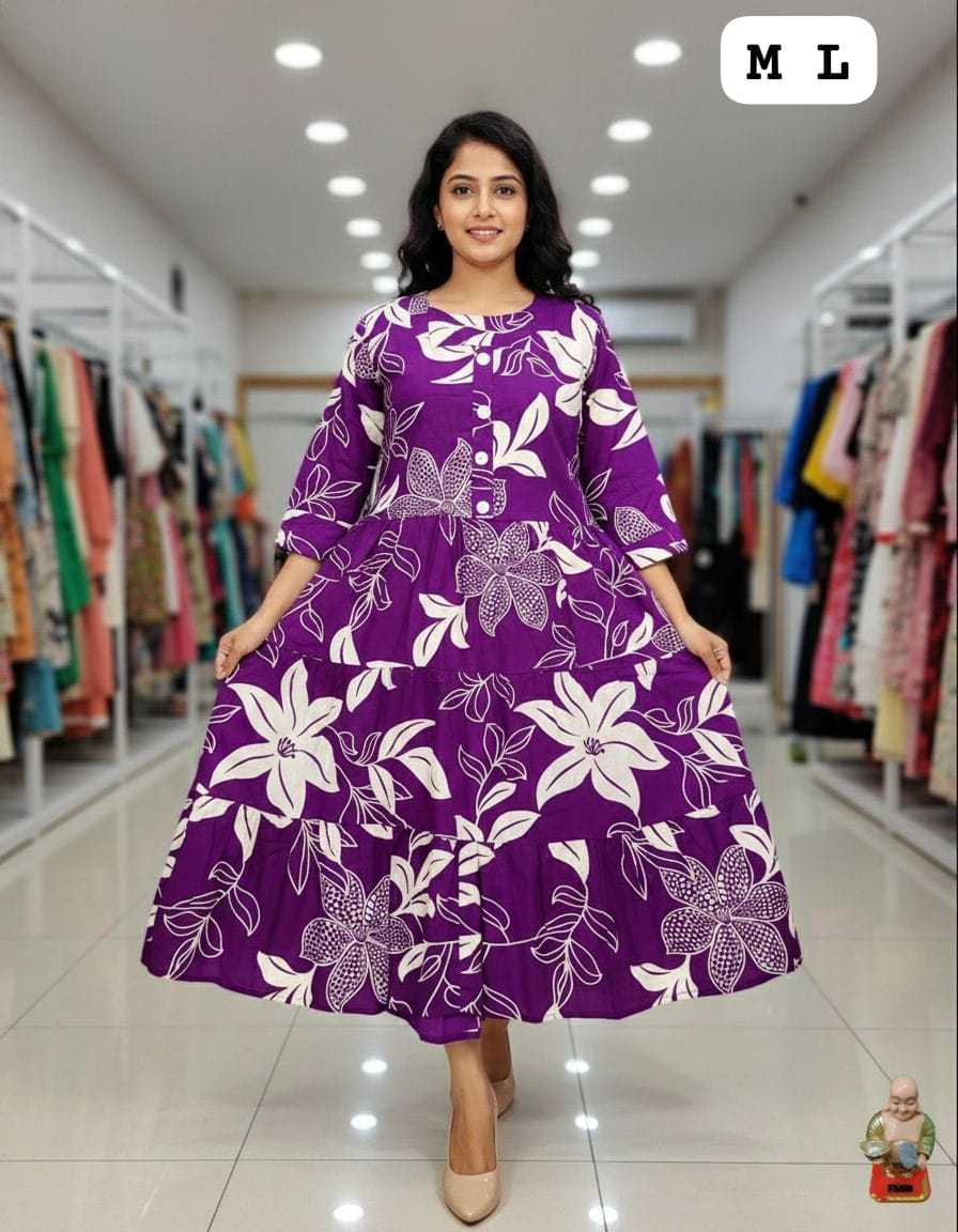 Ynf Cotton KESH594 Zoyaana Gowns Wholesale Printed Gowns Party Gowns Designer Gowns Manufacturer- Kapda Export