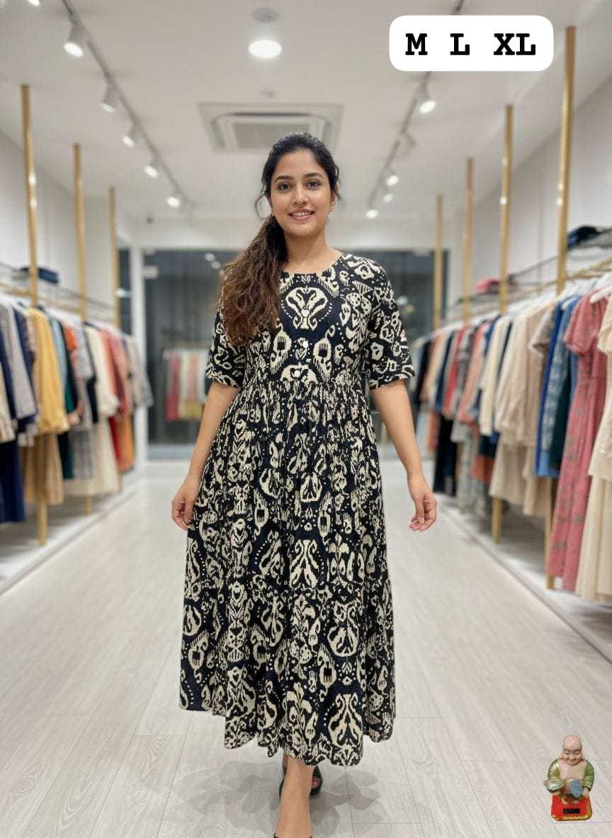 Ynf Cotton KESH594 Zoyaana Gowns Wholesale Printed Gowns Party Gowns Designer Gowns Manufacturer- Kapda Export