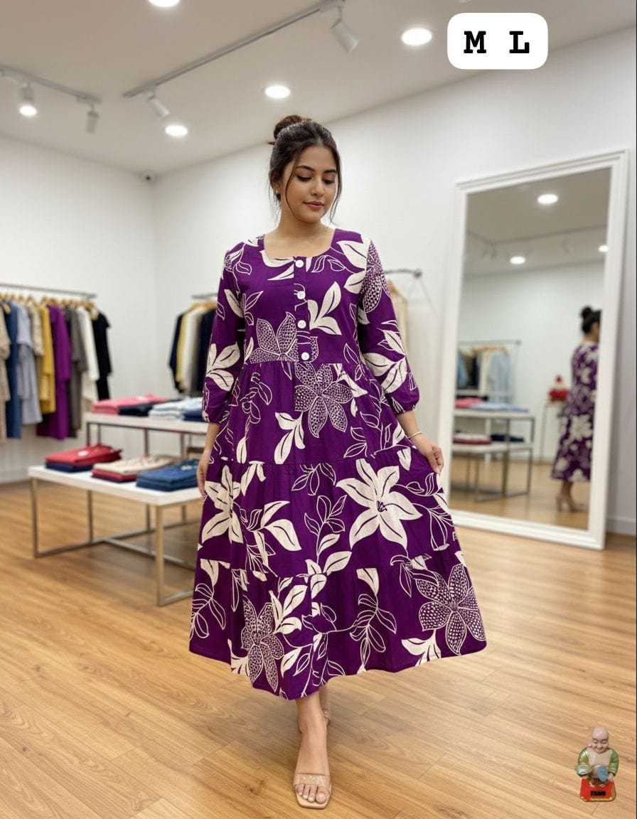 Ynf Cotton KESH594 Zoyaana Gowns Wholesale Printed Gowns Party Gowns Designer Gowns Manufacturer- Kapda Export