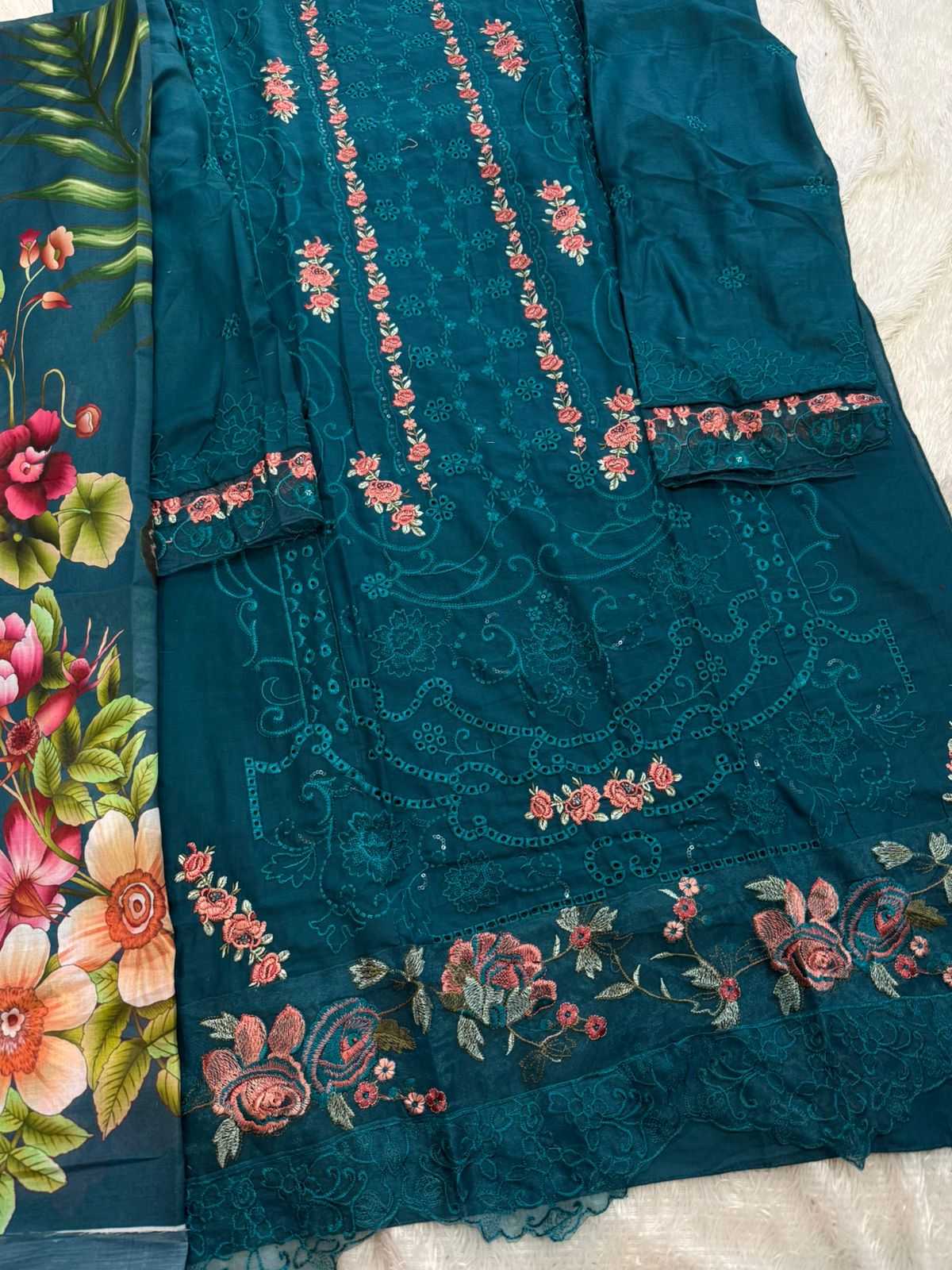 Ynf Cotton KESH677 1716 Suits & Dresses Wholesale Embroidery Suits Cotton Suits Designer Suits Manufacturer- Kapda Export