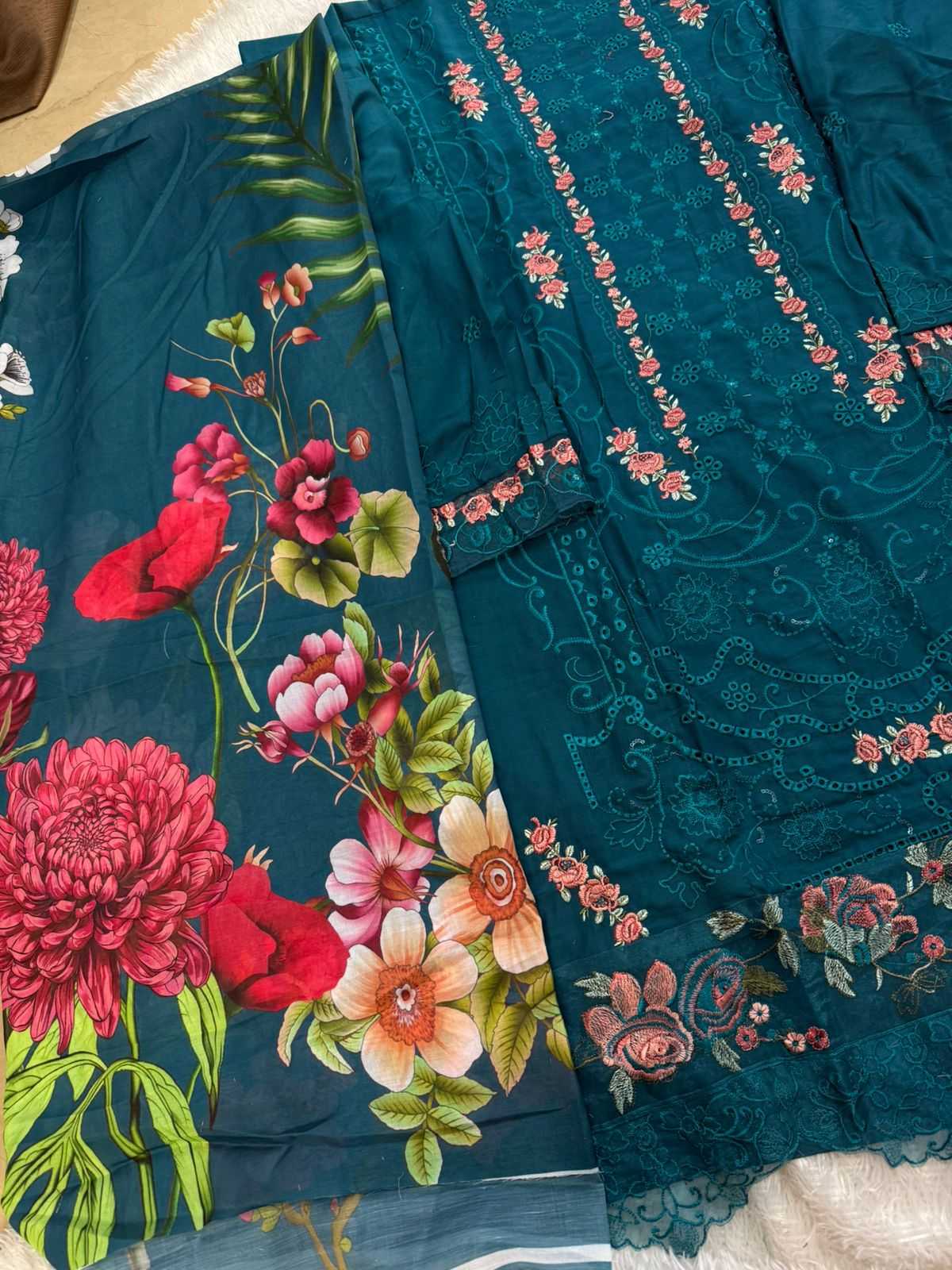 Ynf Cotton KESH677 1716 Suits & Dresses Wholesale Embroidery Suits Cotton Suits Designer Suits Manufacturer- Kapda Export