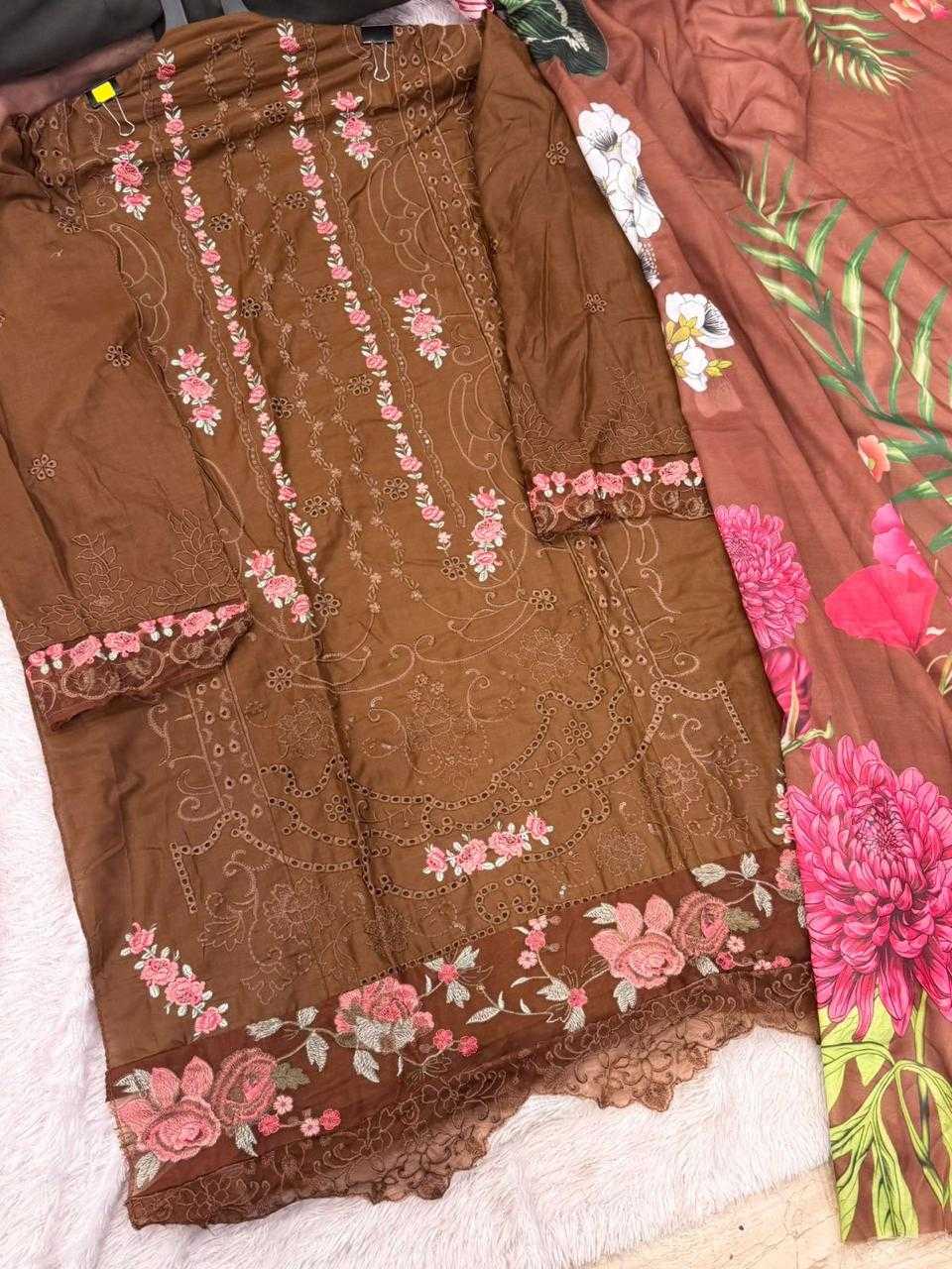 Ynf Cotton KESH677 1716 Suits & Dresses Wholesale Embroidery Suits Cotton Suits Designer Suits Manufacturer- Kapda Export