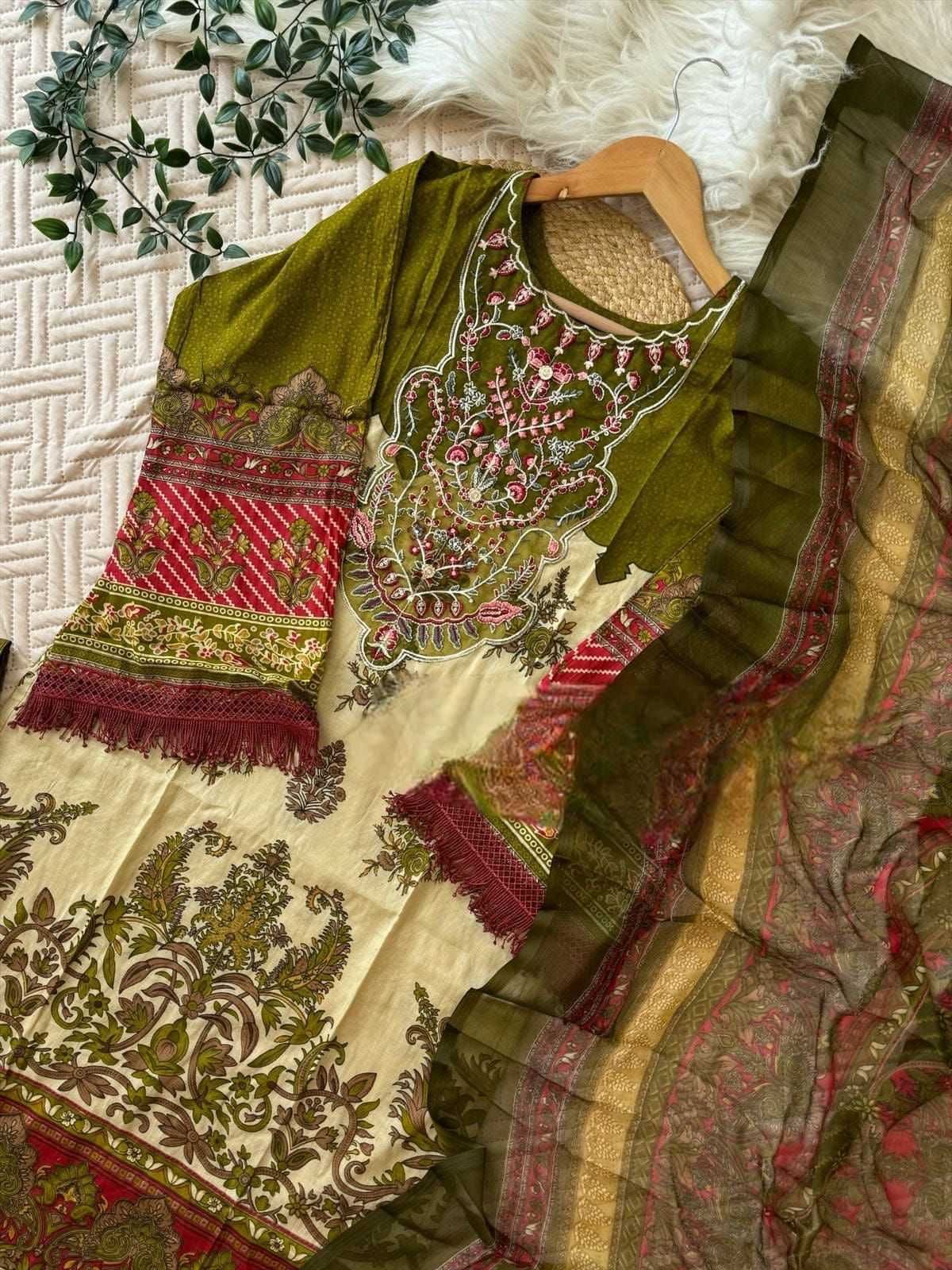 Ynf Cotton KESH677 AASHA 1180 Suits & Dresses Wholesale Printed Suits Embroidery Suits Cotton Suits Manufacturer- Kapda Export