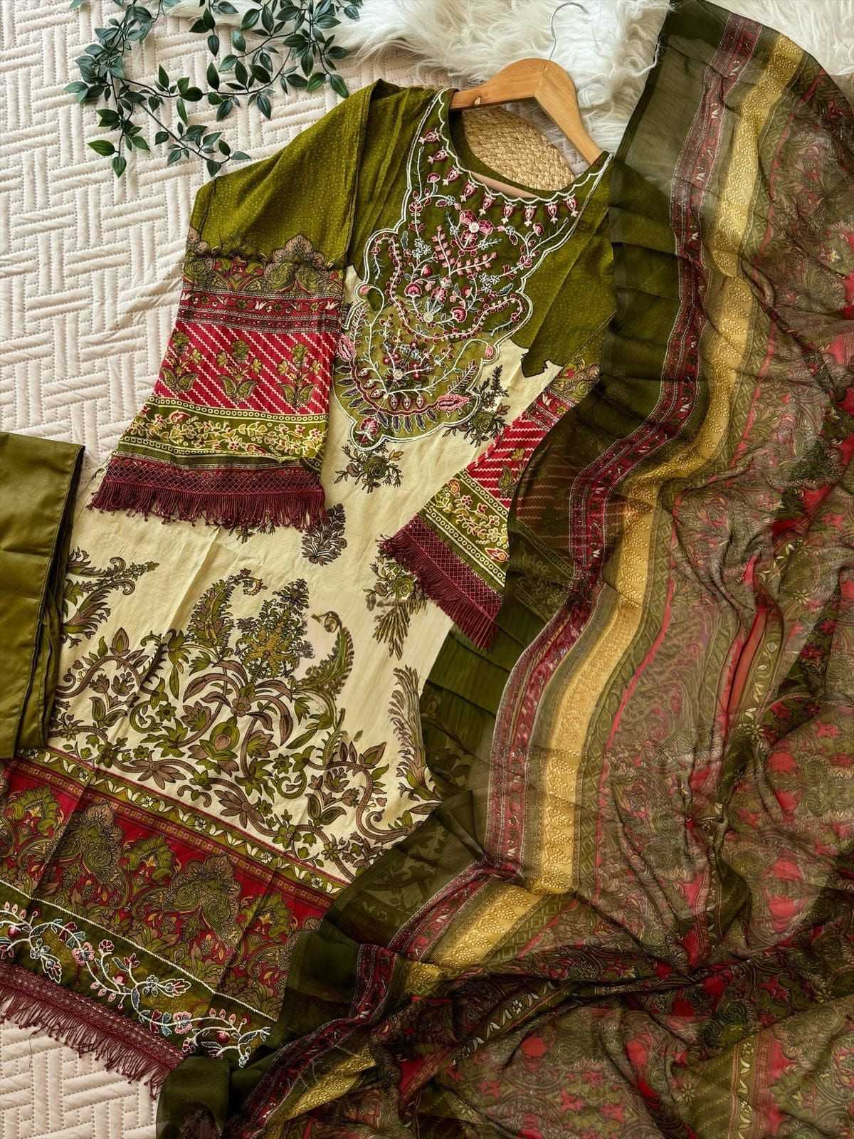 Ynf Cotton KESH677 AASHA 1180 Suits & Dresses Wholesale Printed Suits Embroidery Suits Cotton Suits Manufacturer- Kapda Export