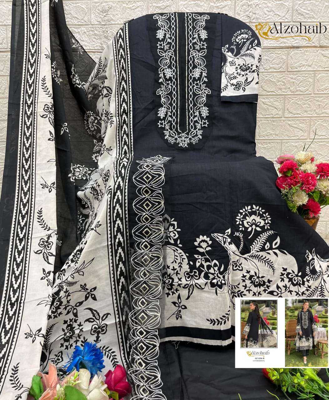 Ynf Cotton KESH677 ALZOHAIB 1356A Suits & Dresses Wholesale Cotton Suits Wedding Suits Designer Suits Manufacturer- Kapda Export