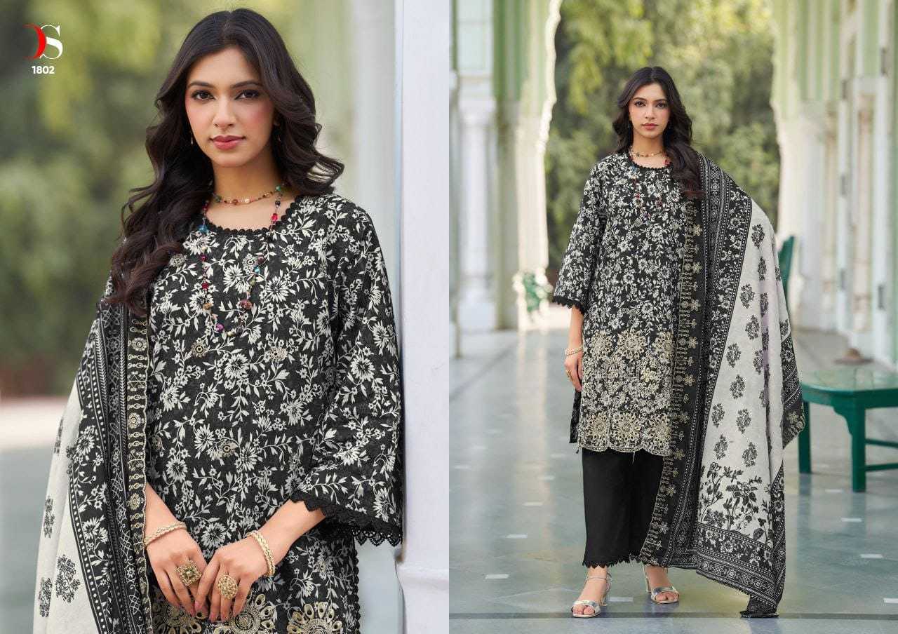 Ynf Cotton KESH677 Deepsy Bin Saeed 1802 Suits & Dresses Wholesale Embroidery Suits Cotton Suits Designer Suits Manufacturer- Kapda Export