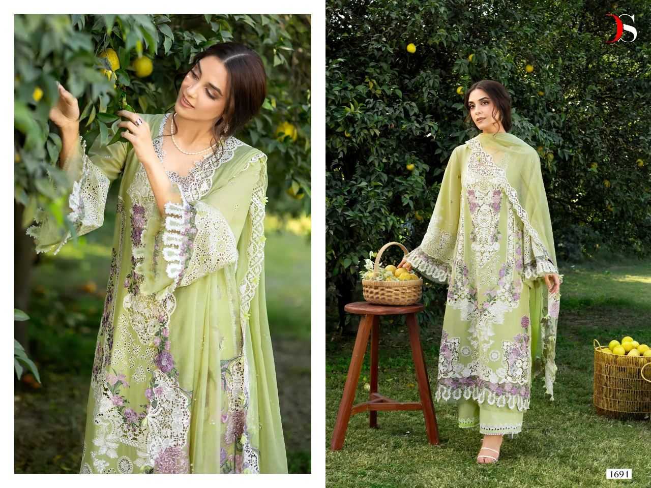 Ynf Cotton KESH677 DEEPSY ELAF Adhiraani Suits & Dresses Wholesale Embroidery Suits Cotton Suits Designer Suits Manufacturer- Kapda Export