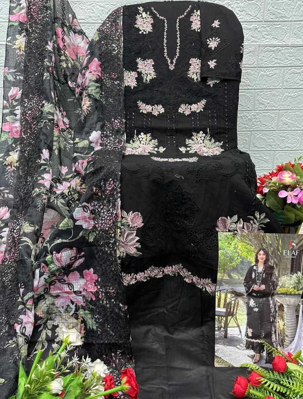 Ynf Cotton KESH677 DEEPSY ELAF Adhiraani Suits & Dresses Wholesale Embroidery Suits Cotton Suits Designer Suits Manufacturer- Kapda Export