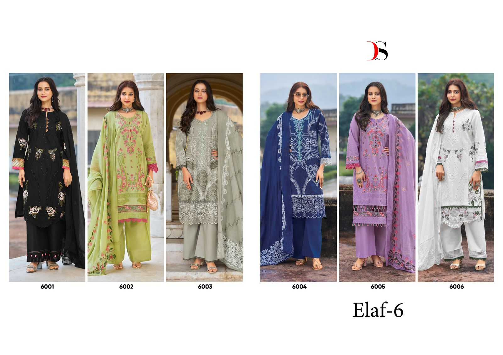 Ynf Cotton KESH677 DEEPSY Elaf Luxury Lawn 25-6 6001 Suits & Dresses Wholesale Embroidery Suits Cotton Suits Designer Suits Manufacturer- Kapda Export