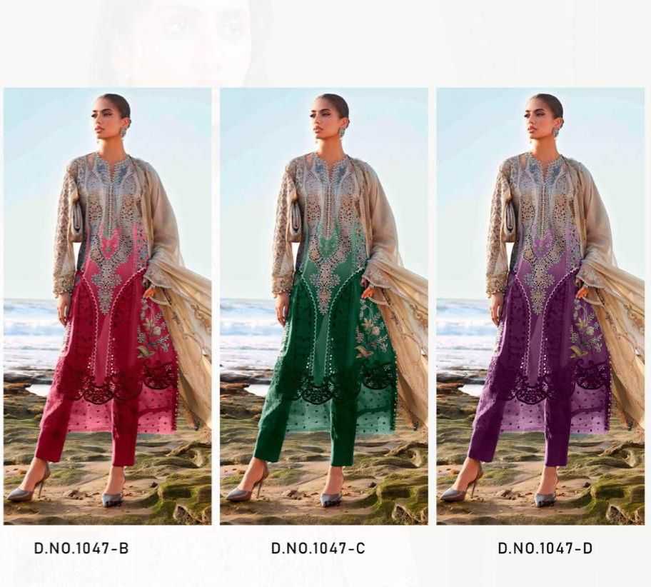 Ynf Cotton KESH677 FLORENT 1047 BCD Suits & Dresses Wholesale Embroidery Suits Cotton Suits Designer Suits Manufacturer- Kapda Export