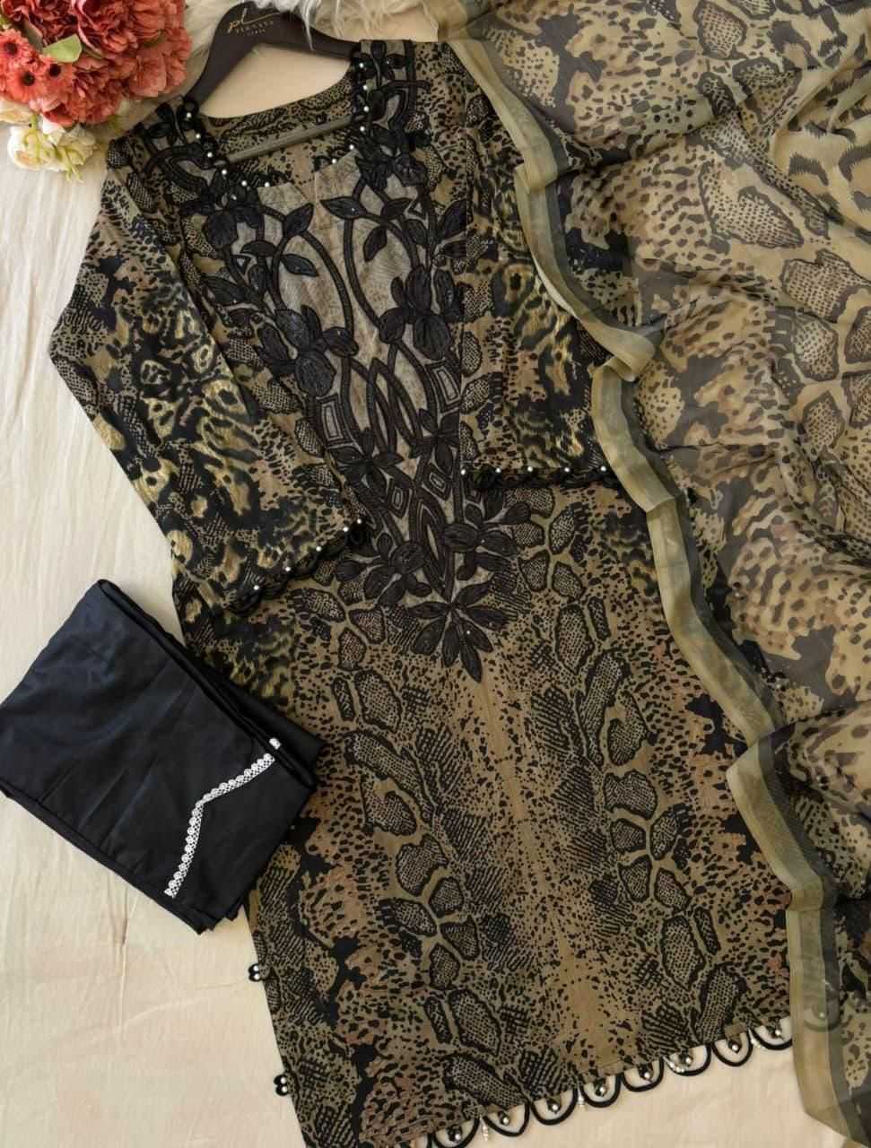 Ynf Cotton KESH677 MARIA B 1401 Suits & Dresses Wholesale Printed Suits Embroidery Suits Cotton Suits Manufacturer- Kapda Export