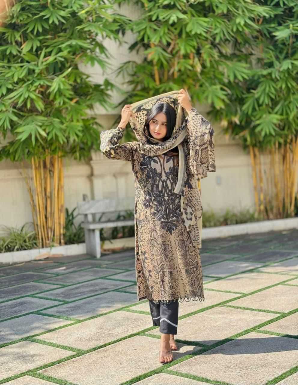 Ynf Cotton KESH677 MARIA B 1401 Suits & Dresses Wholesale Printed Suits Embroidery Suits Cotton Suits Manufacturer- Kapda Export