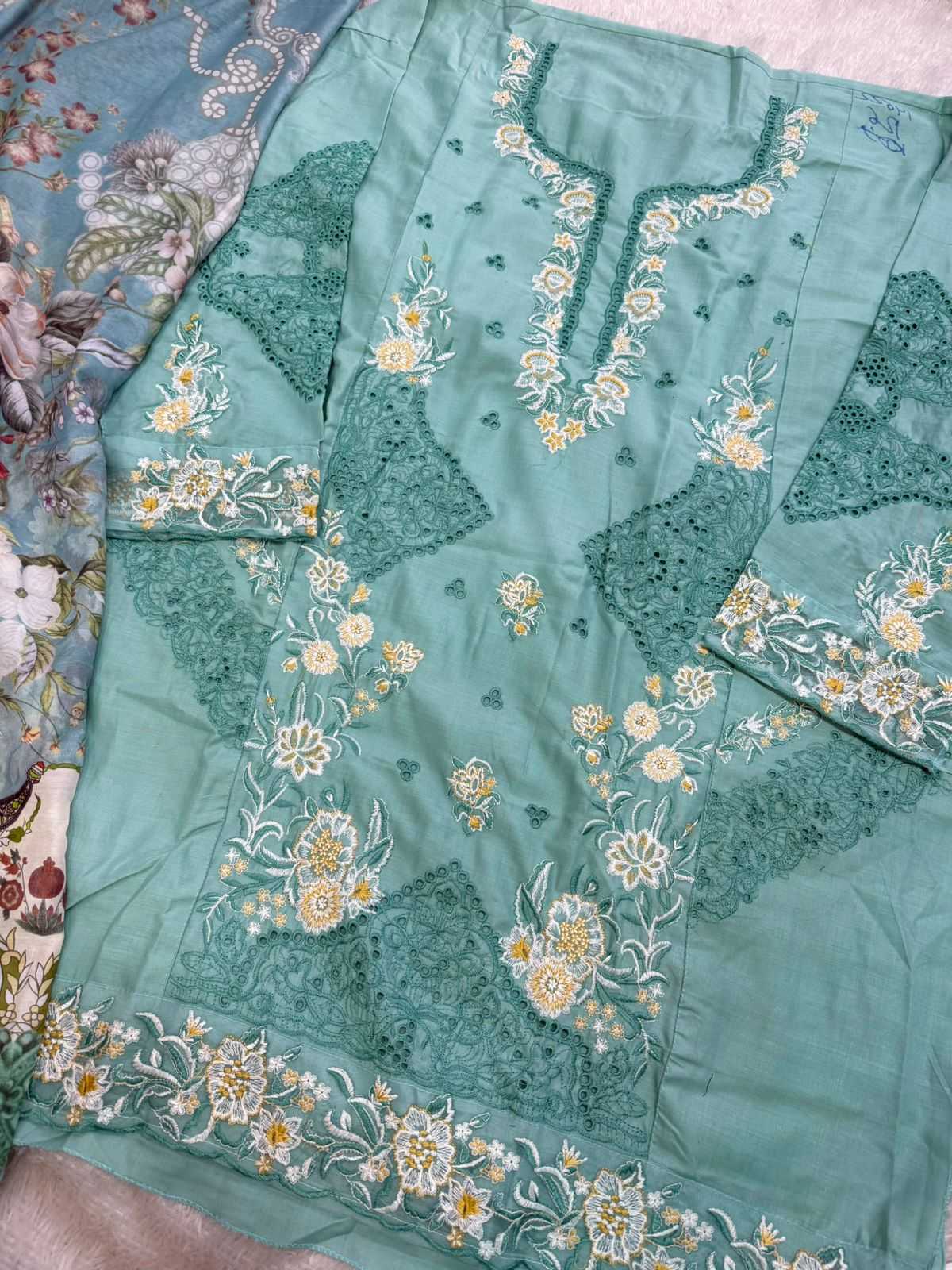 Ynf Cotton KESH677 MEHBOOB TEX STARLET LAWN COLLECTION-26 Suits & Dresses Wholesale Embroidery Suits Cotton Suits Designer Suits Manufacturer- Kapda Export