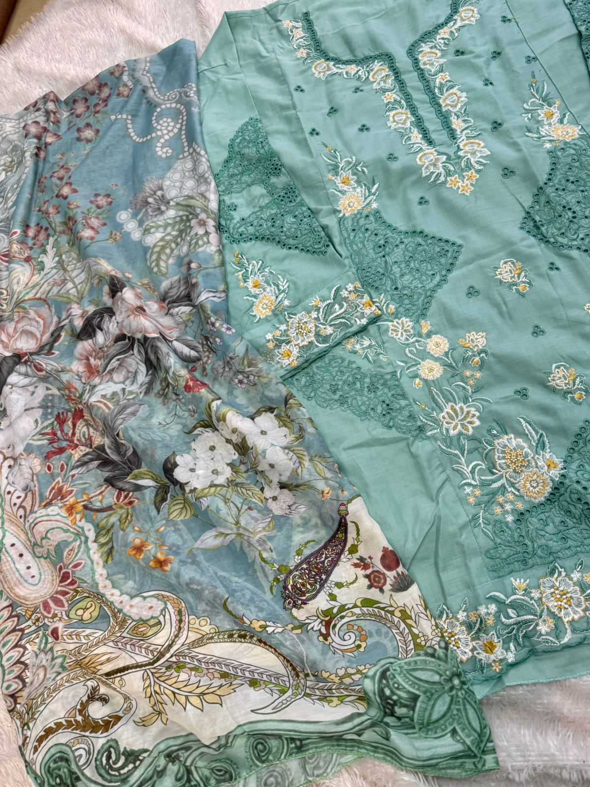 Ynf Cotton KESH677 MEHBOOB TEX STARLET LAWN COLLECTION-26 Suits & Dresses Wholesale Embroidery Suits Cotton Suits Designer Suits Manufacturer- Kapda Export