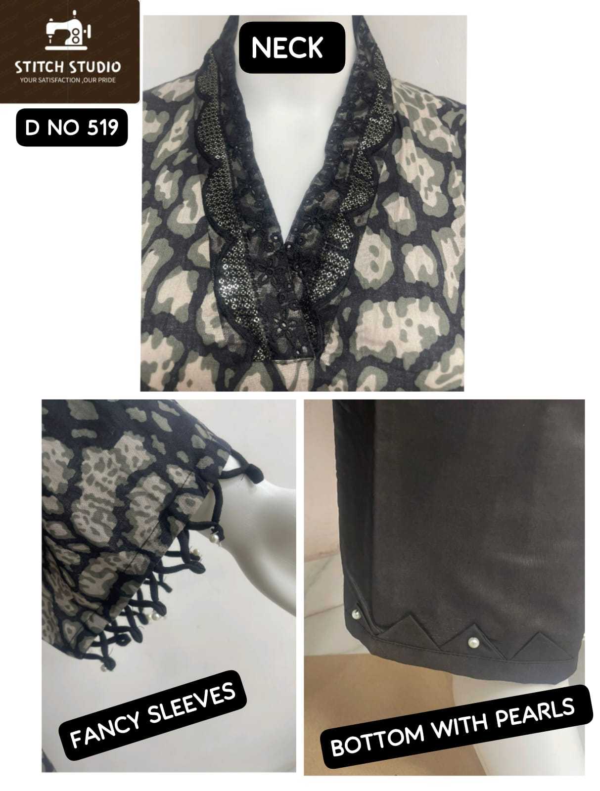 Ynf Cotton KESH677 STITCH STUDIO 519 Kurti Wholesale Designer Kurtis Cotton Kurtis Embroidered Kurtis Manufacturer- Kapda Export