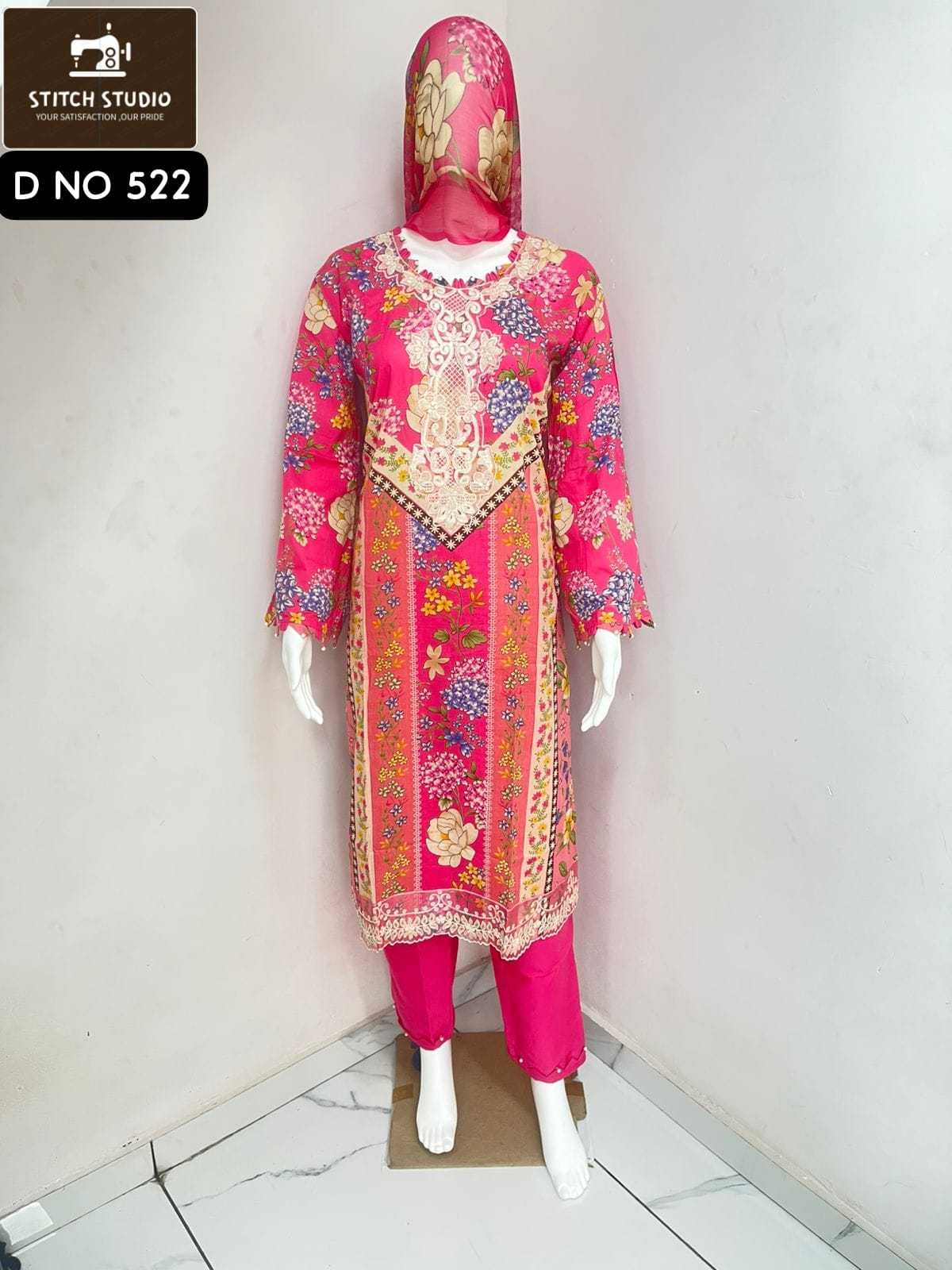 Ynf Cotton KESH677 STITCH STUDIO 519 Kurti Wholesale Designer Kurtis Cotton Kurtis Embroidered Kurtis Manufacturer- Kapda Export