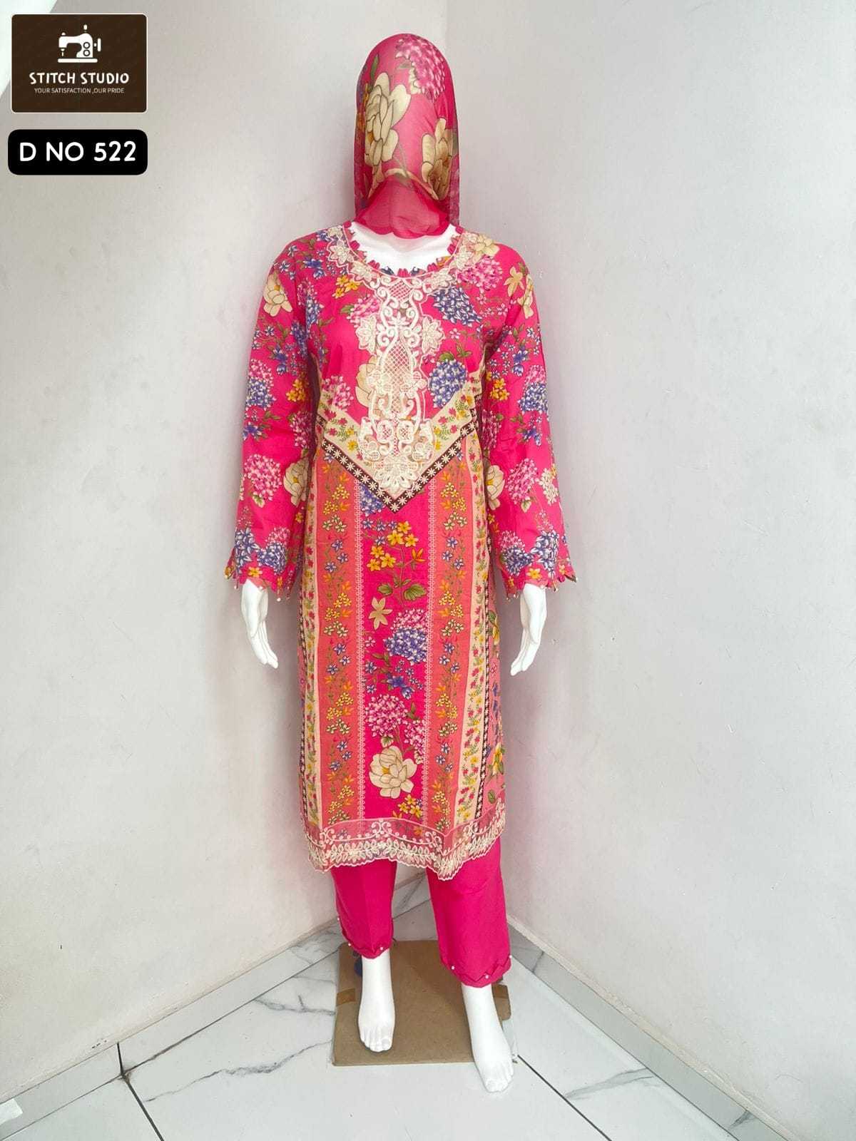 Ynf Cotton KESH677 STITCH STUDIO 519 Kurti Wholesale Designer Kurtis Cotton Kurtis Embroidered Kurtis Manufacturer- Kapda Export