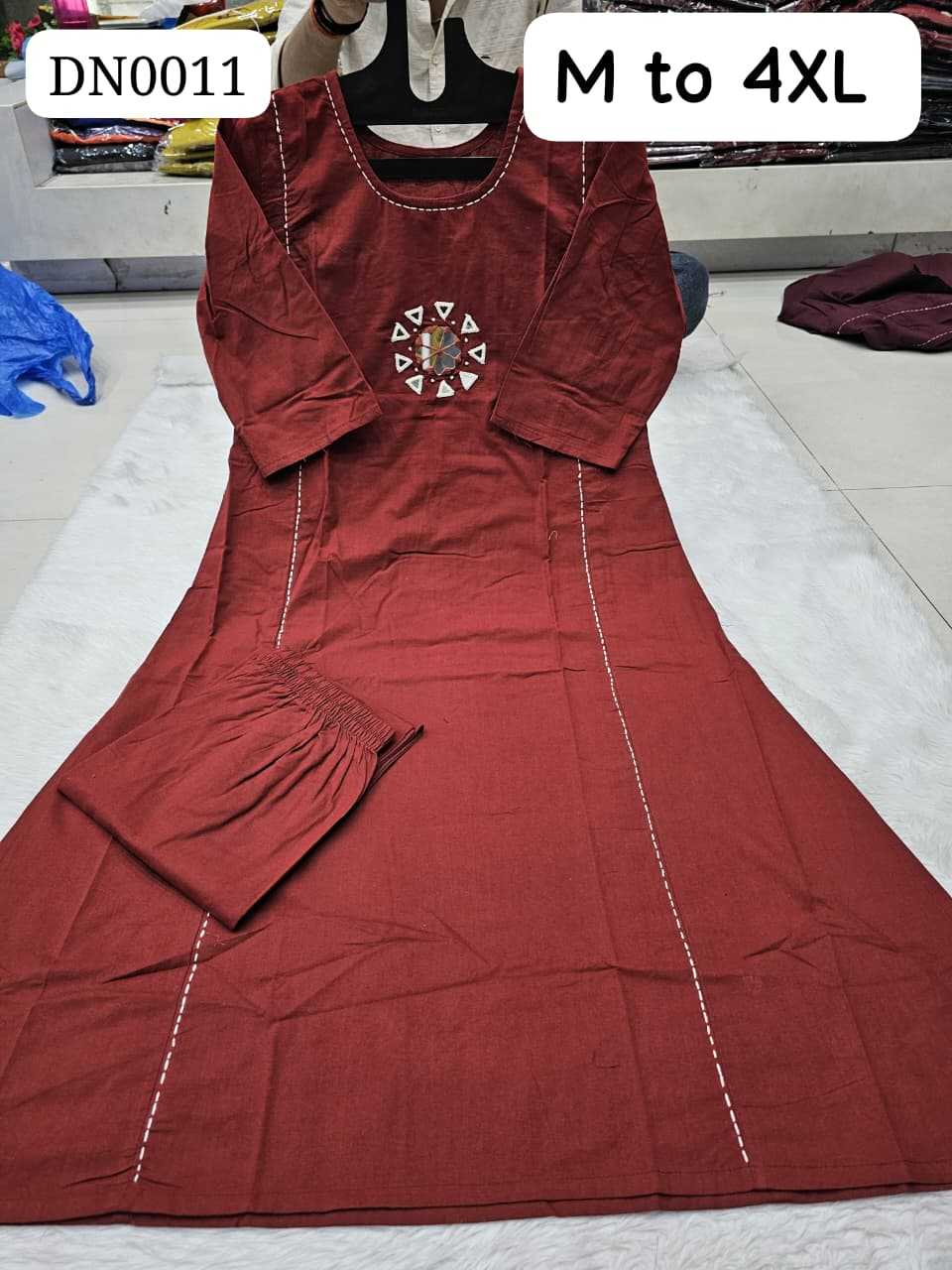 Ynf Cotton KESH720 Aamrina Kurti Plus Size Collections Wholesale Designer Kurtis Cotton Kurtis Mirror Work Kurti Embroidered Kurtis Manufacturer- Kapda Export