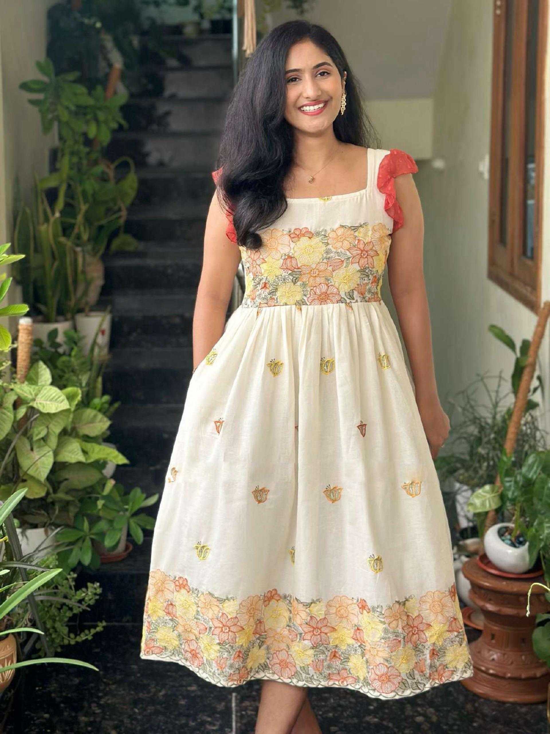 Ynf Cotton KESH720 Aarohi Gowns Festive Collections Wholesale Embroidery Gowns Designer Gowns Onam Collections Manufacturer- Kapda Export