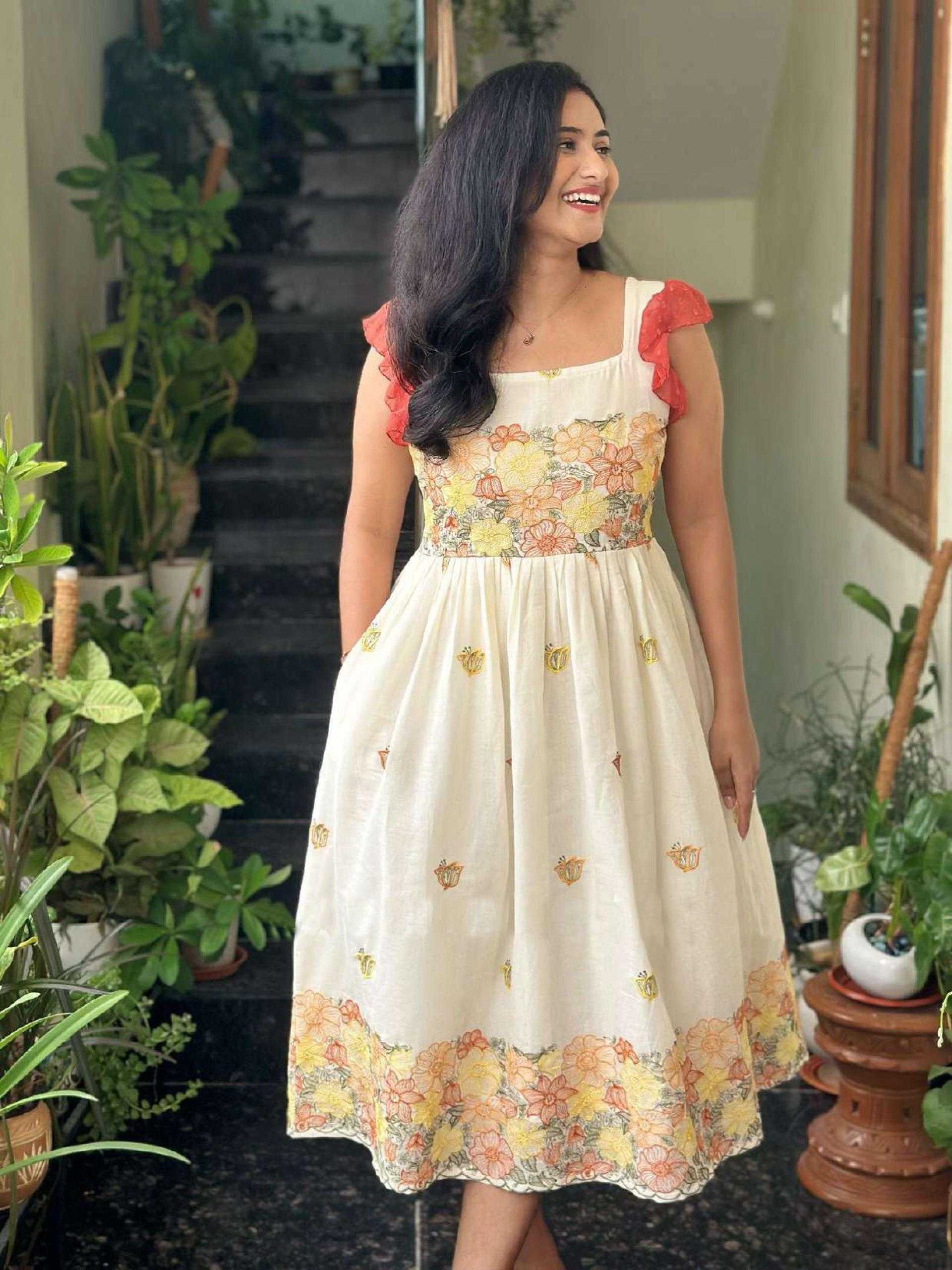 Ynf Cotton KESH720 Aarohi Gowns Festive Collections Wholesale Embroidery Gowns Designer Gowns Onam Collections Manufacturer- Kapda Export