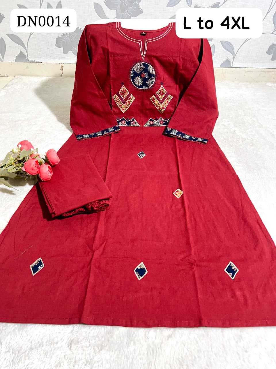 Ynf Cotton KESH720 DN0014 Kurti Plus Size Collections Wholesale Designer Kurtis Cotton Kurtis Kurti With Palazzo Manufacturer- Kapda Export