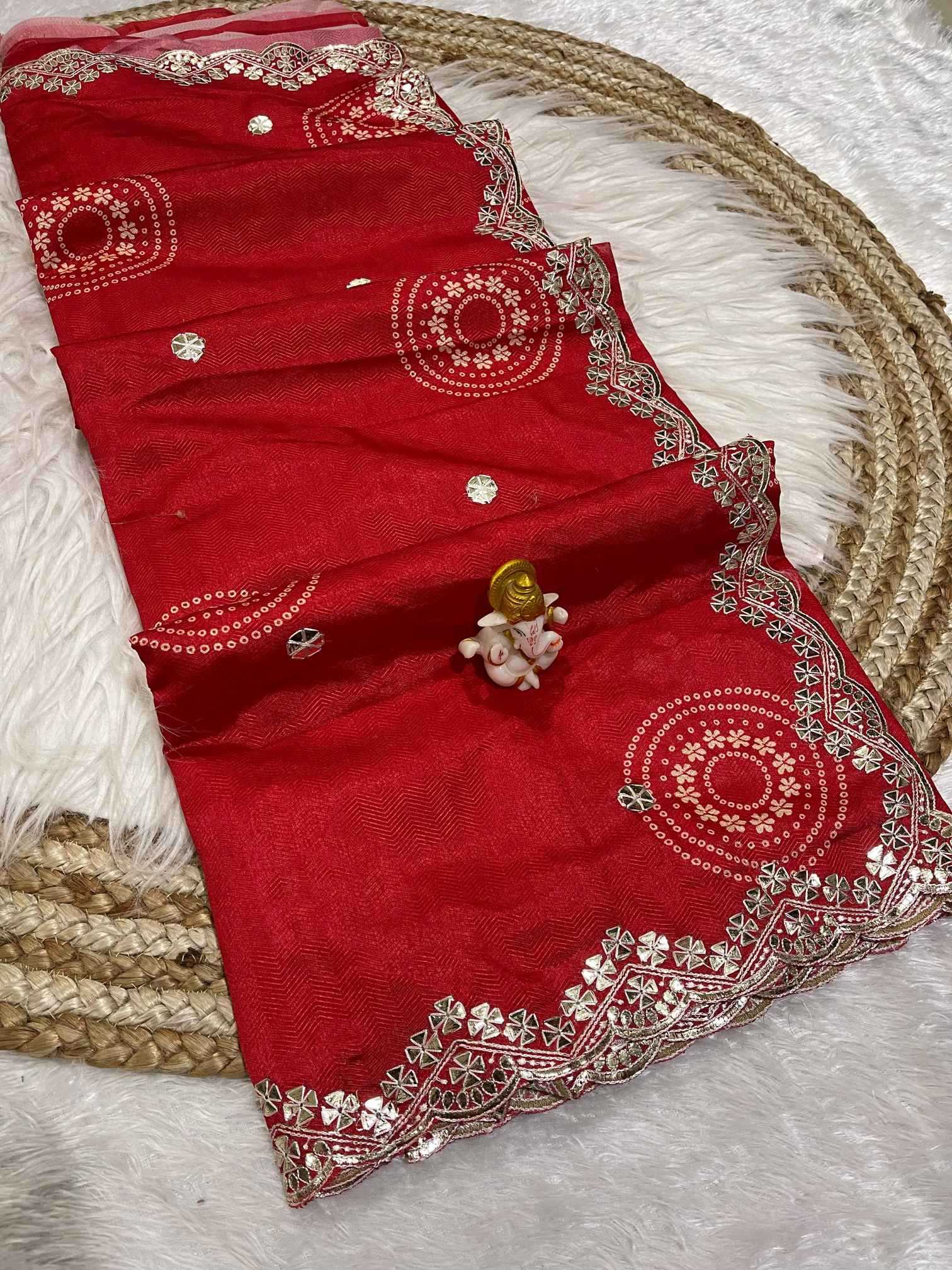 Ynf Cotton KESH725 Abhaya Sarees Wholesale Printed Sarees Gota Patti Sarees Cotton Sarees Manufacturer- Kapda Export