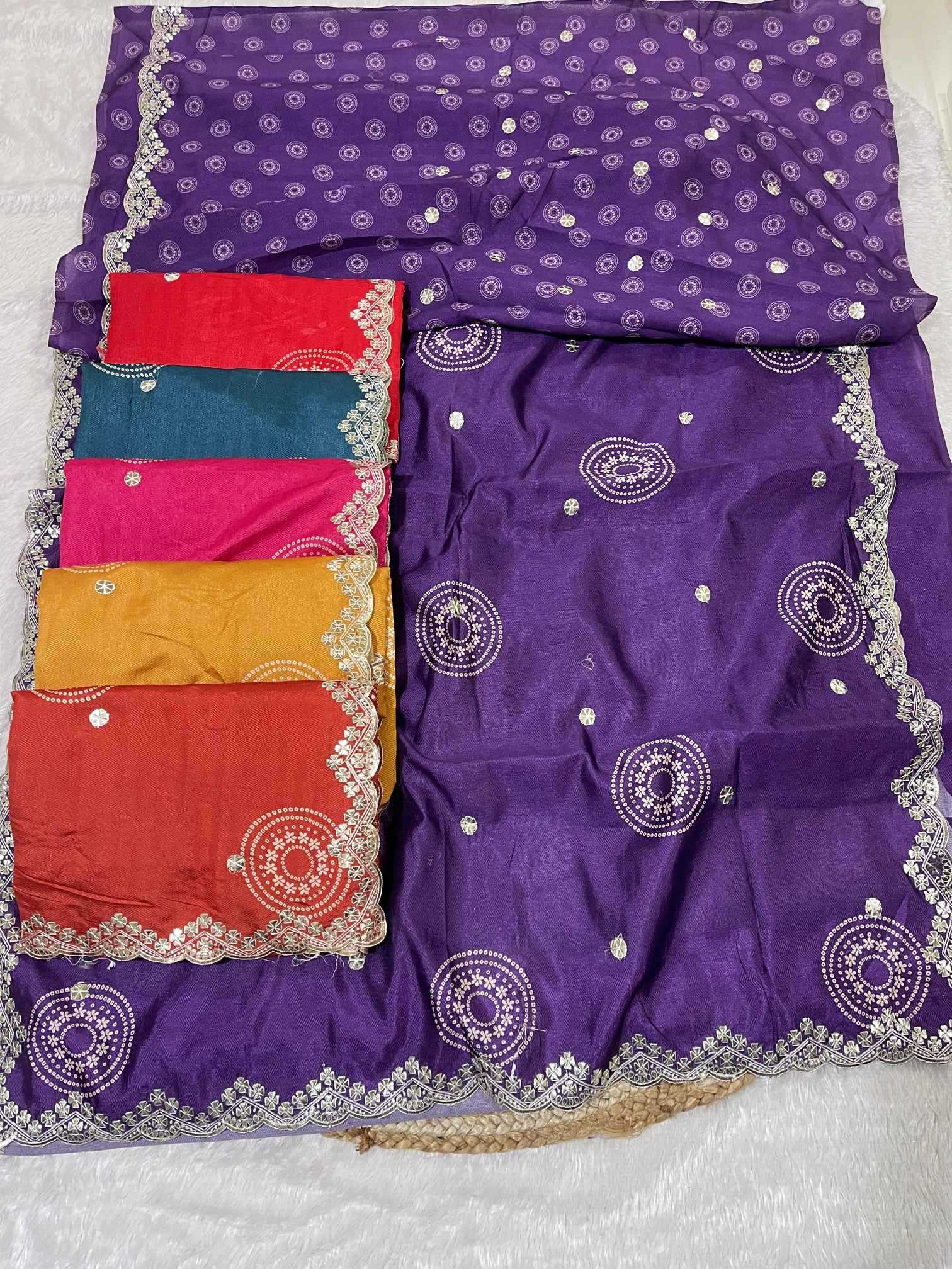 Ynf Cotton KESH725 Abhaya Sarees Wholesale Printed Sarees Gota Patti Sarees Cotton Sarees Manufacturer- Kapda Export