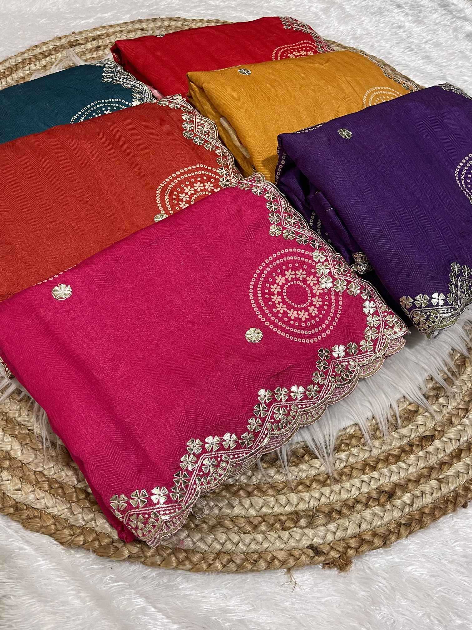 Ynf Cotton KESH725 Abhaya Sarees Wholesale Printed Sarees Gota Patti Sarees Cotton Sarees Manufacturer- Kapda Export