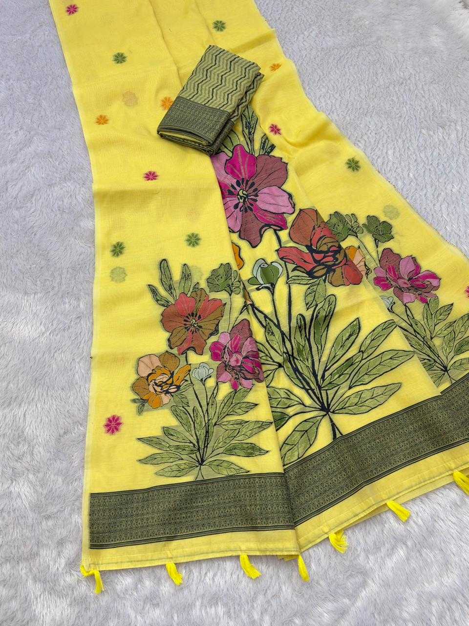 Ynf Cotton KESH737 Faiha Sarees Wholesale Designer Sarees Butta Sarees Cotton Sarees Manufacturer- Kapda Export