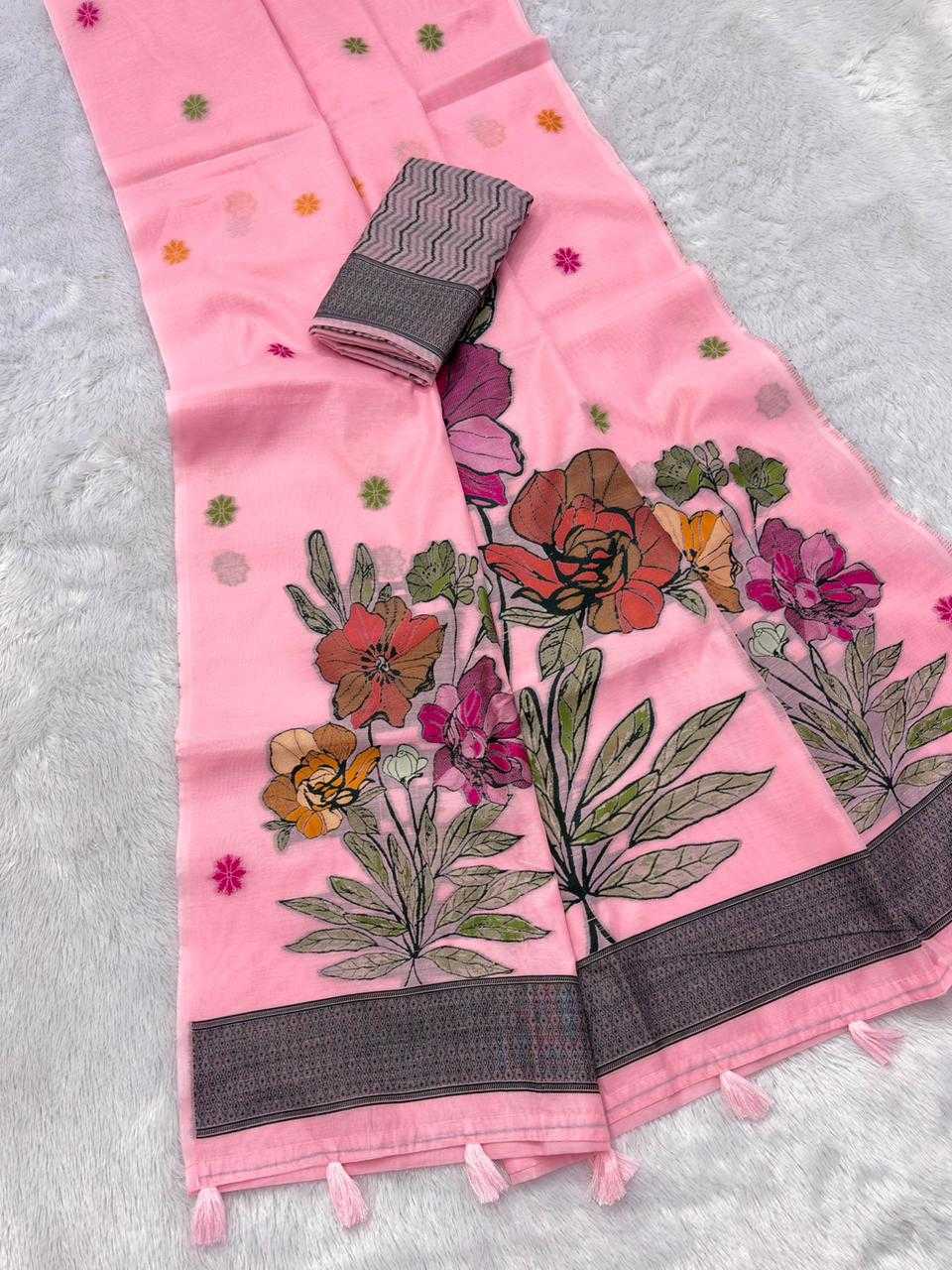 Ynf Cotton KESH737 Faiha Sarees Wholesale Designer Sarees Butta Sarees Cotton Sarees Manufacturer- Kapda Export