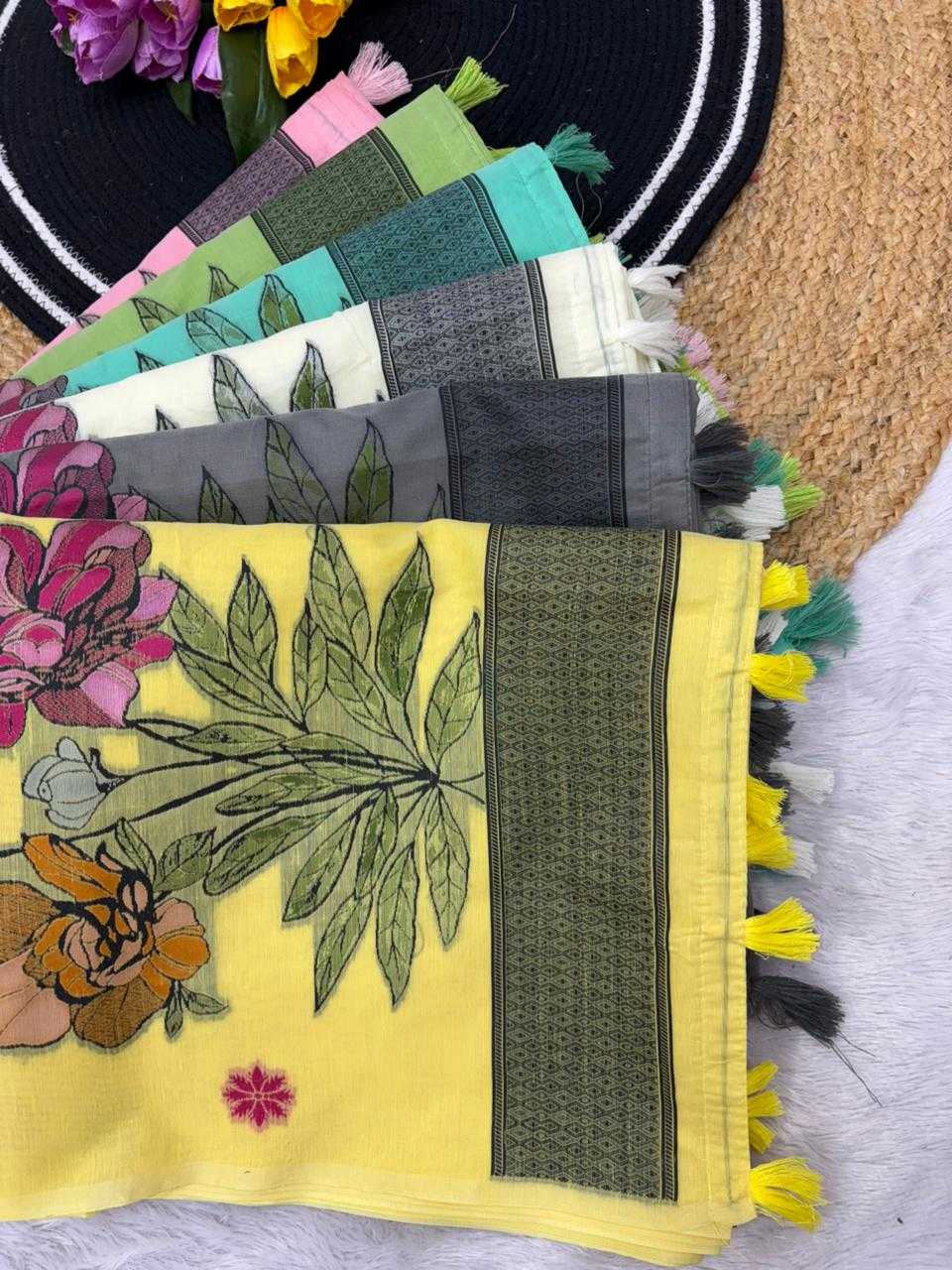 Ynf Cotton KESH737 Faiha Sarees Wholesale Designer Sarees Butta Sarees Cotton Sarees Manufacturer- Kapda Export