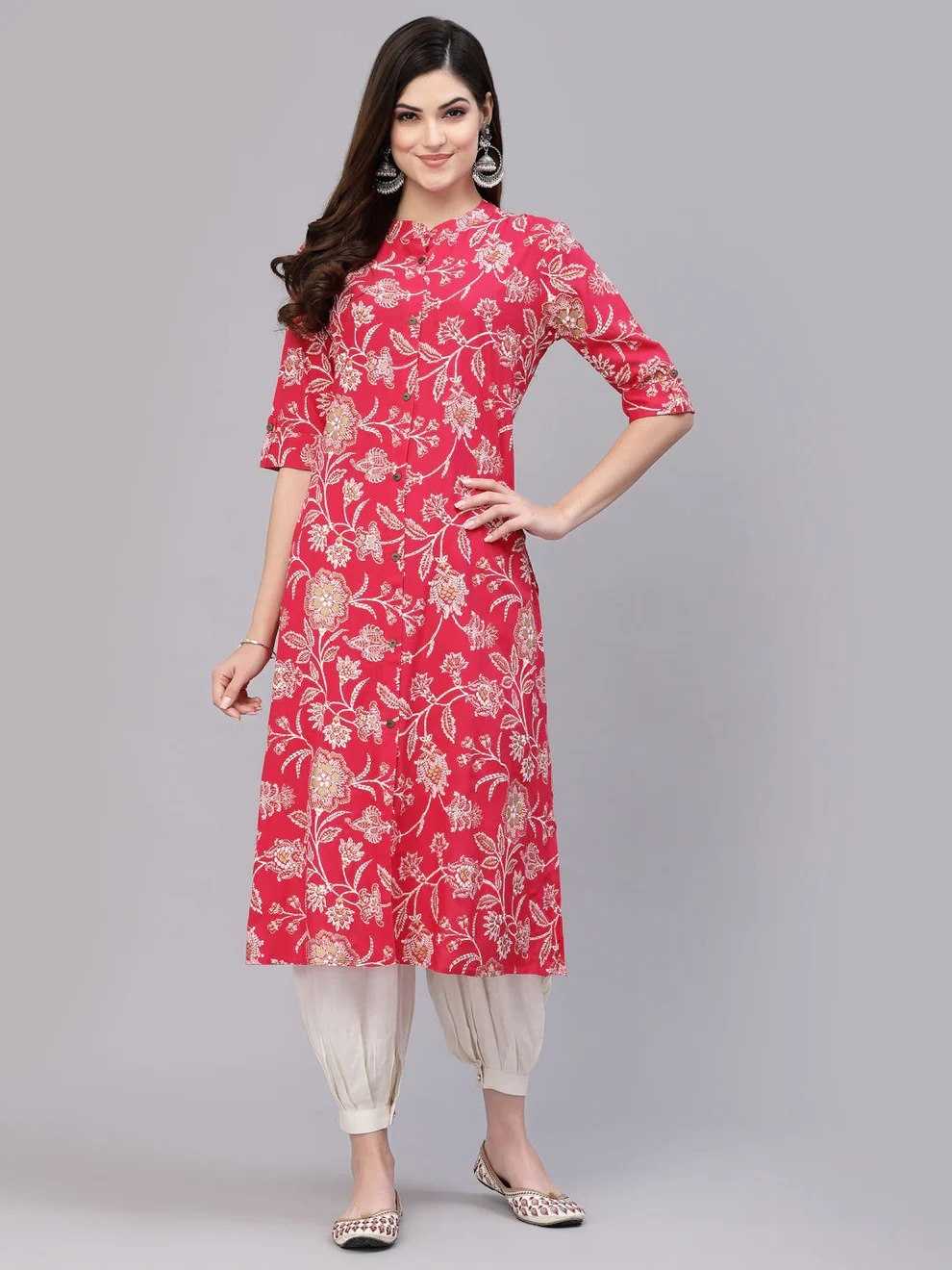 Ynf Cotton KESH738 Summ Kurti Wholesale Designer Kurtis Printed Kurtis Collar Neck Kurtis Manufacturer- Kapda Export
