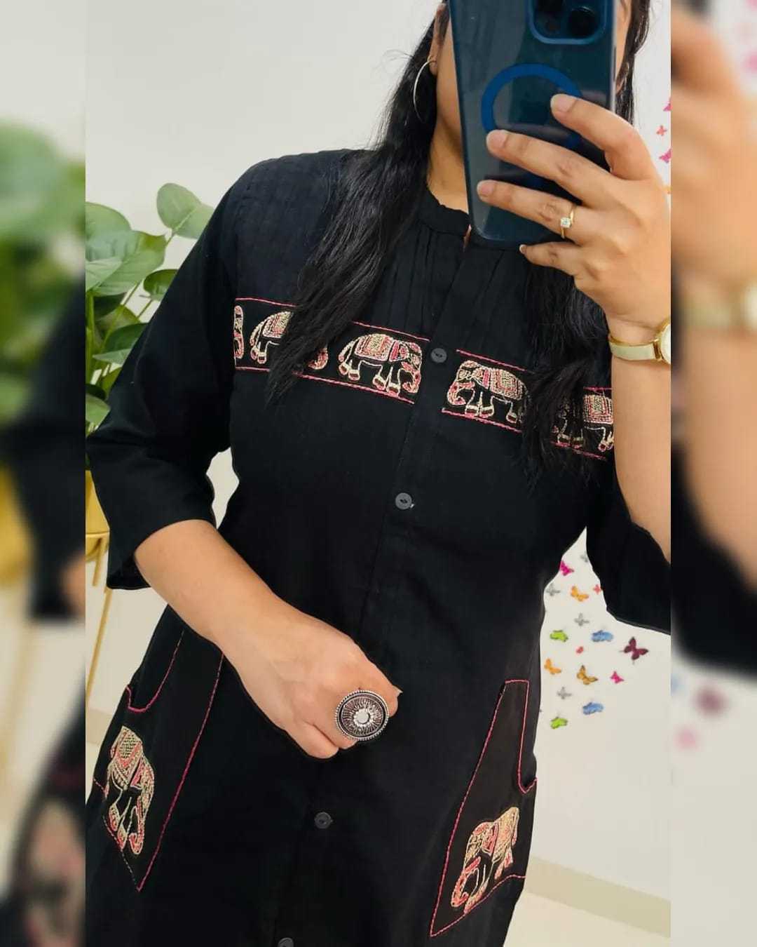 Ynf Cotton KESH738 Top Kurti Wholesale Festive Kurtis Designer Kurtis Embroidered Kurtis Manufacturer- Kapda Export