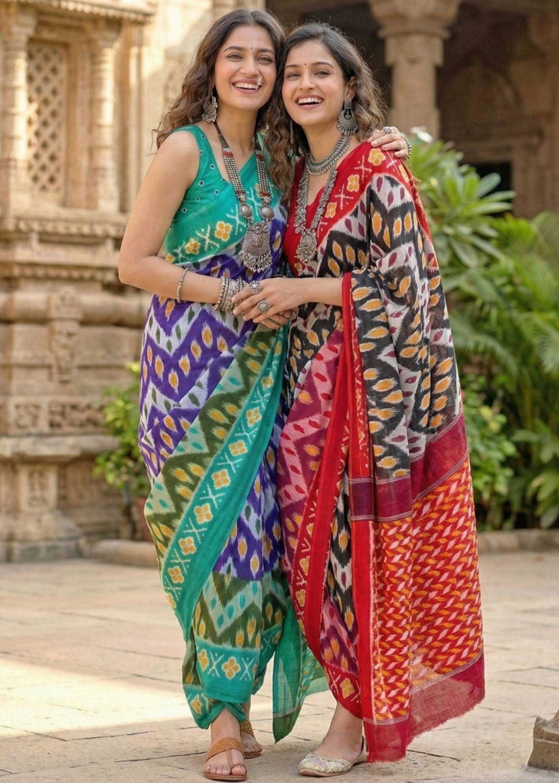 Ynf Cotton RIN229 MULMUL Sarees Wholesale Printed Sarees Ikkat Saree Cotton Sarees Manufacturer- Kapda Export