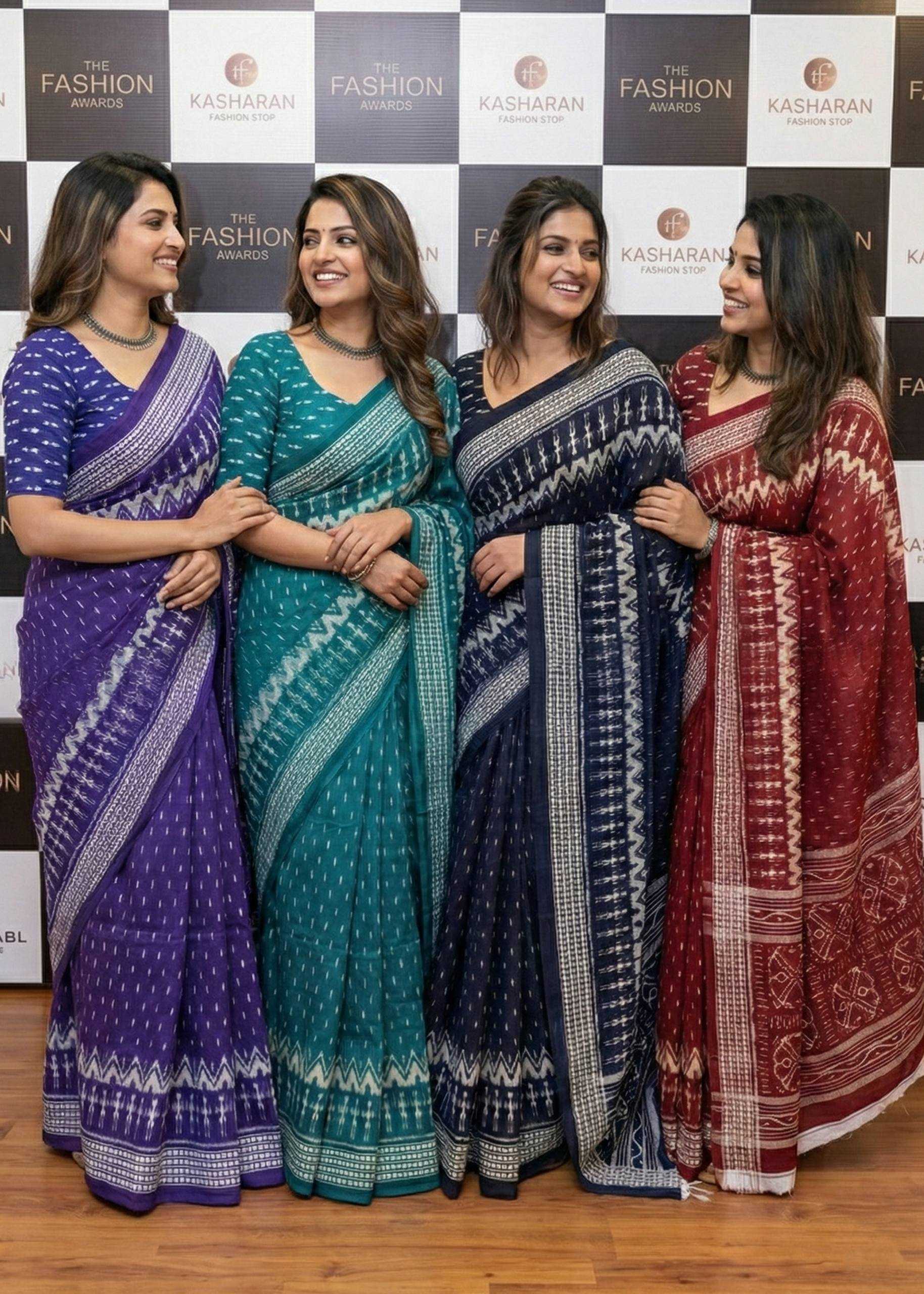 Ynf Cotton RIN229 Pochampally Sarees Wholesale Designer Sarees Printed Sarees Ikkat Saree Manufacturer- Kapda Export