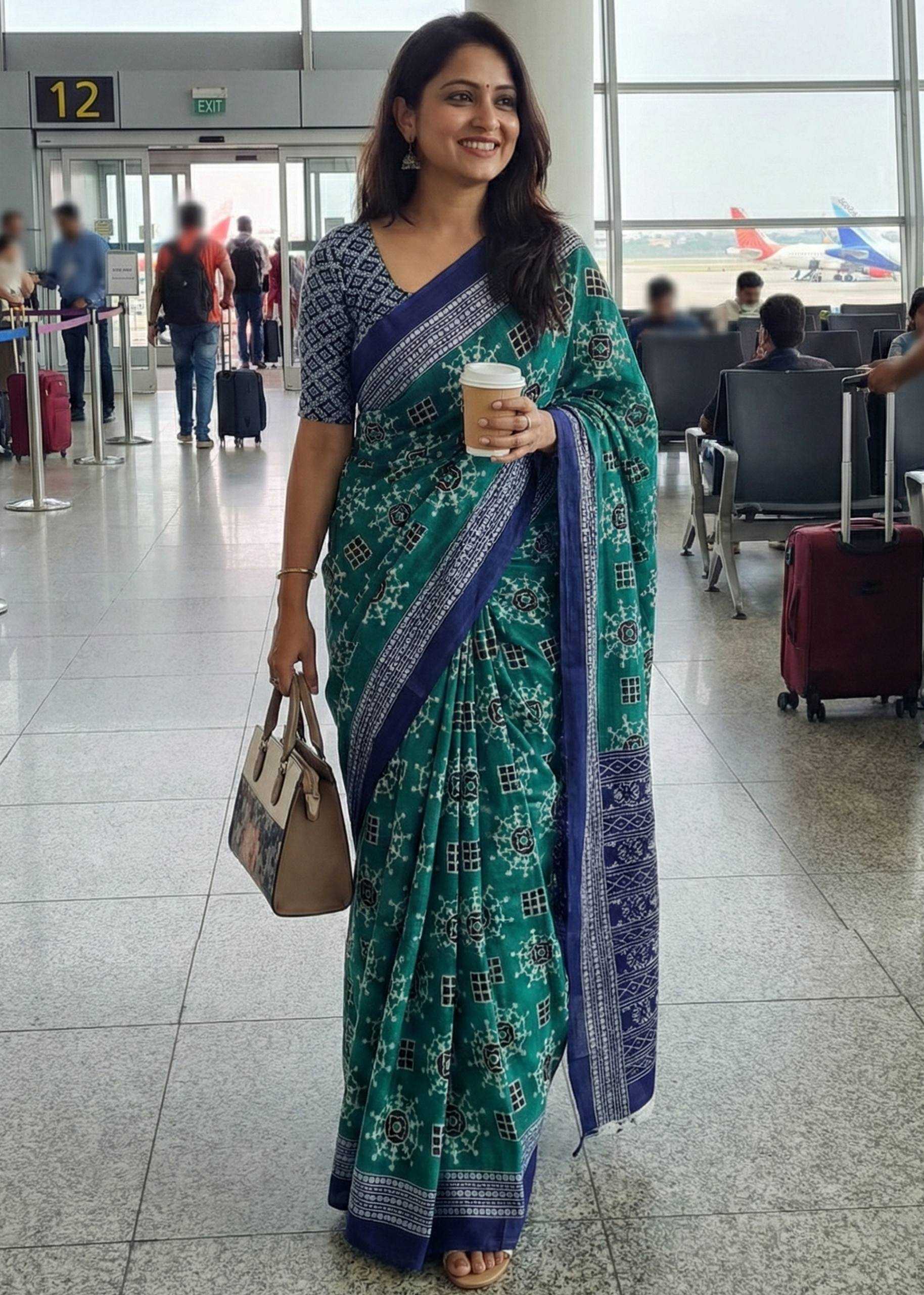 Ynf Cotton RIN229 Sambalpuri Sarees Wholesale Printed Sarees Ikkat Saree Cotton Sarees Manufacturer- Kapda Export