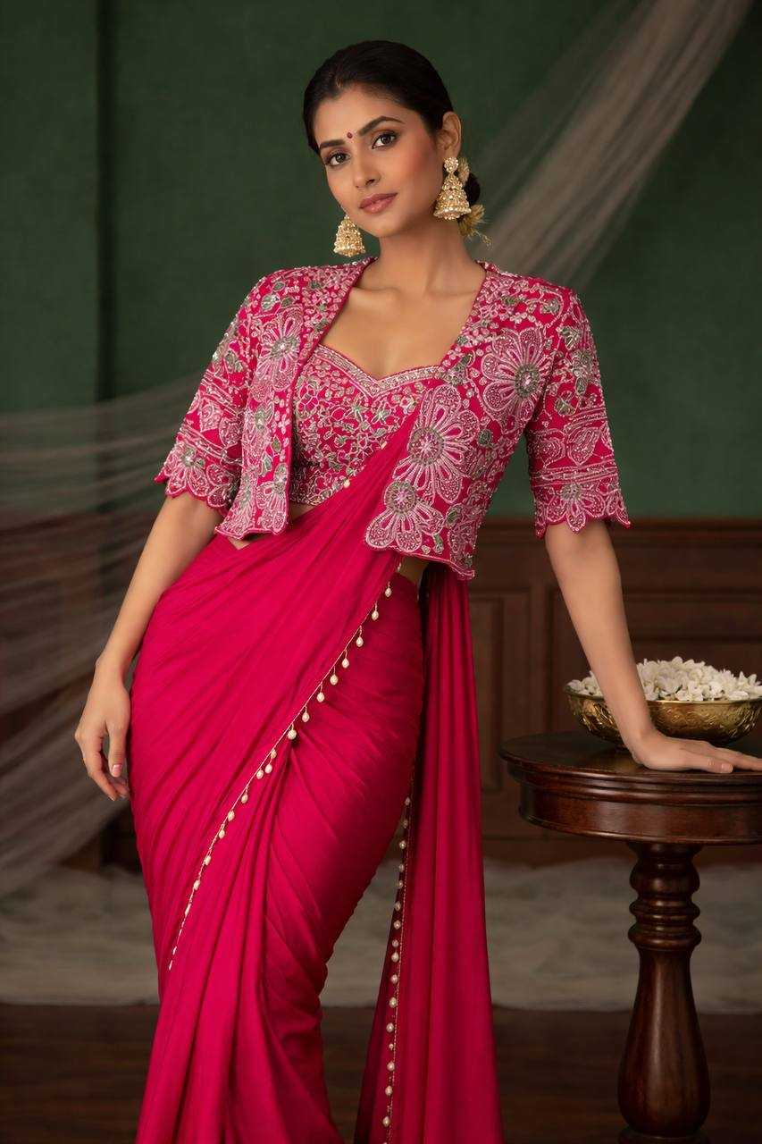 Ynf Crepe KESH558 59 Sarees Wholesale Designer Sarees Ready To Wear Sarees Party Wear Sarees Manufacturer- Kapda Export