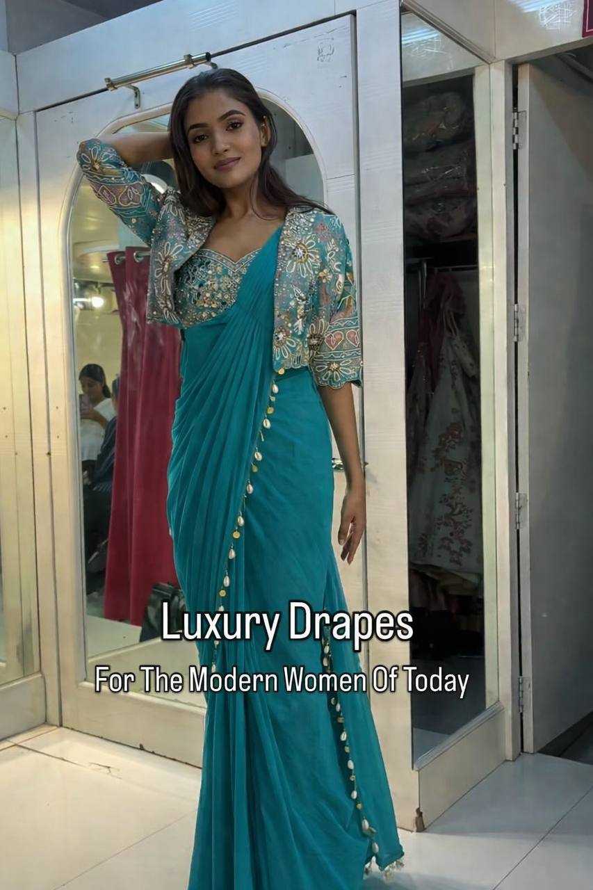 Ynf Crepe KESH558 59 Sarees Wholesale Designer Sarees Ready To Wear Sarees Party Wear Sarees Manufacturer- Kapda Export