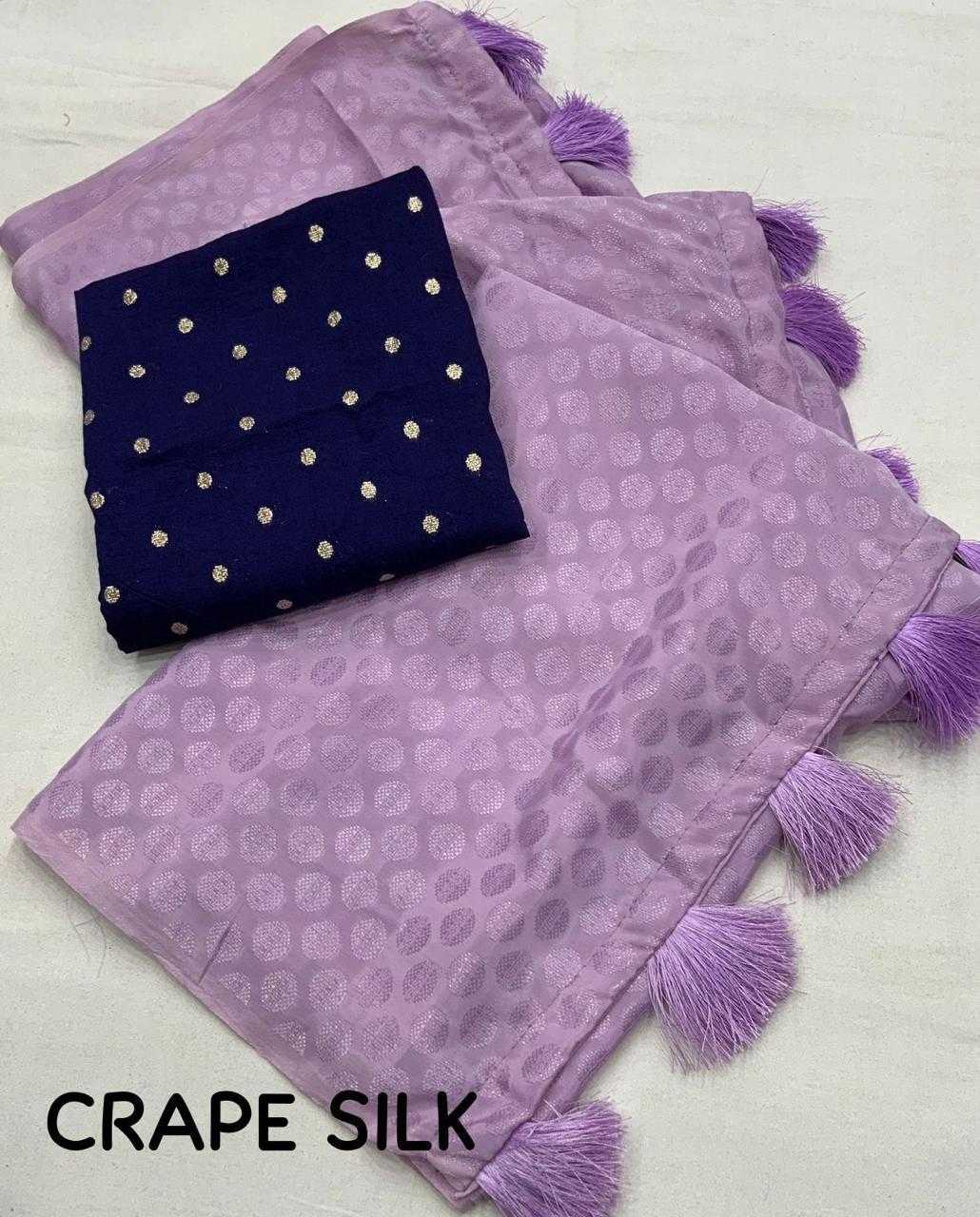 Ynf Crepe Silk KESH433 005 Cadbury crape Silk Sarees Wholesale Soft Silk Sarees Crepe Silk Saree Designer Silk Sarees Manufacturer- Kapda Export